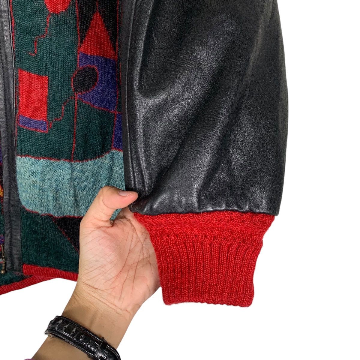 Japanese Brand Kevu Classics Picasso Style Design Mohair Leather Jacket Size US M / EU 48-50 / 2 - 13 Thumbnail