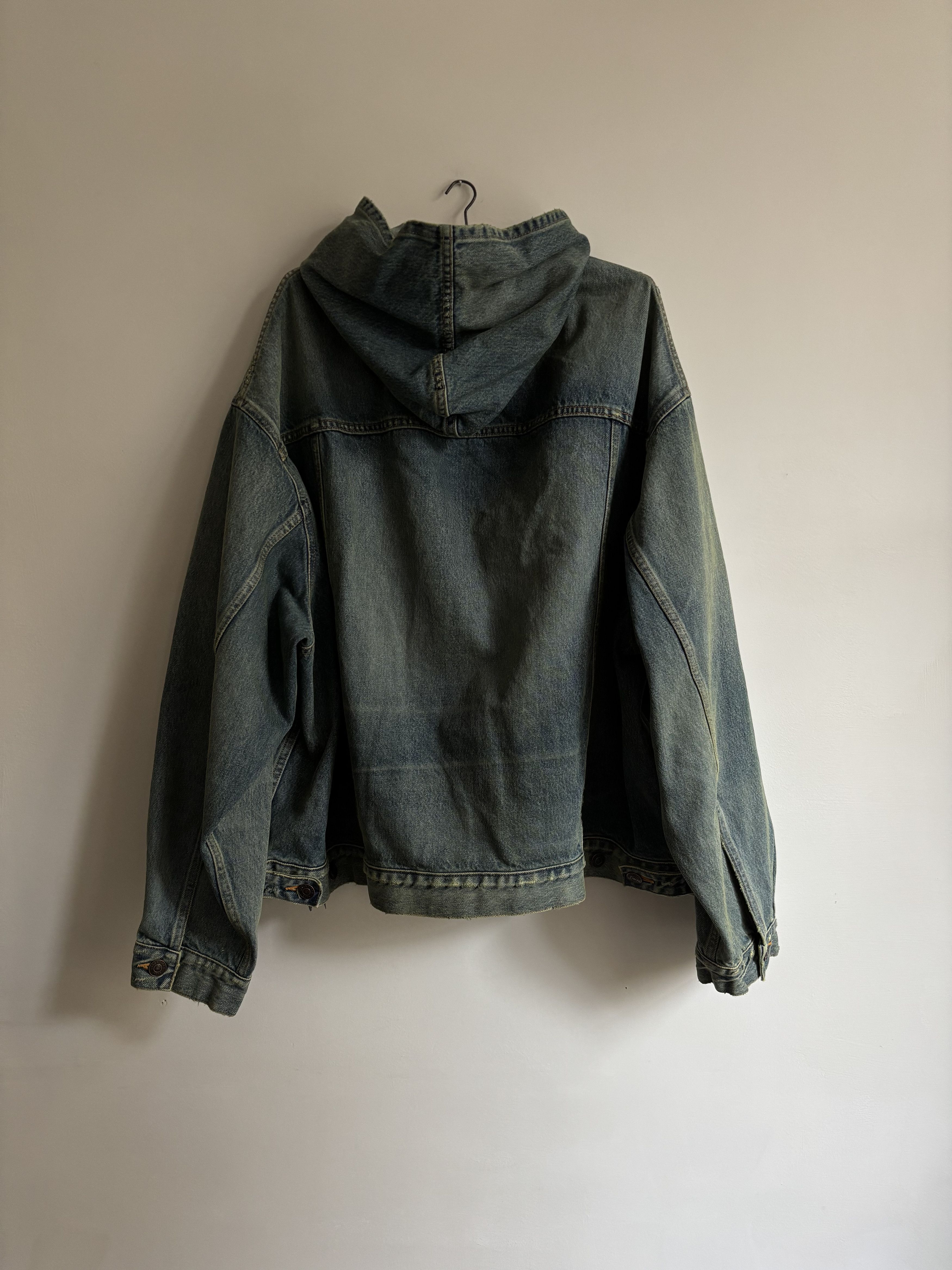 Balenciaga Denim Hoodie Pull-Over Size US S / EU 44-46 / 1 - 3 Thumbnail