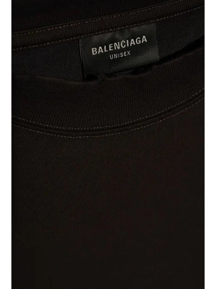Balenciaga o1s1wg110126 Nologo T-Shirt Oversized in Black Size US XXL / EU 58 / 5 - 4 Thumbnail
