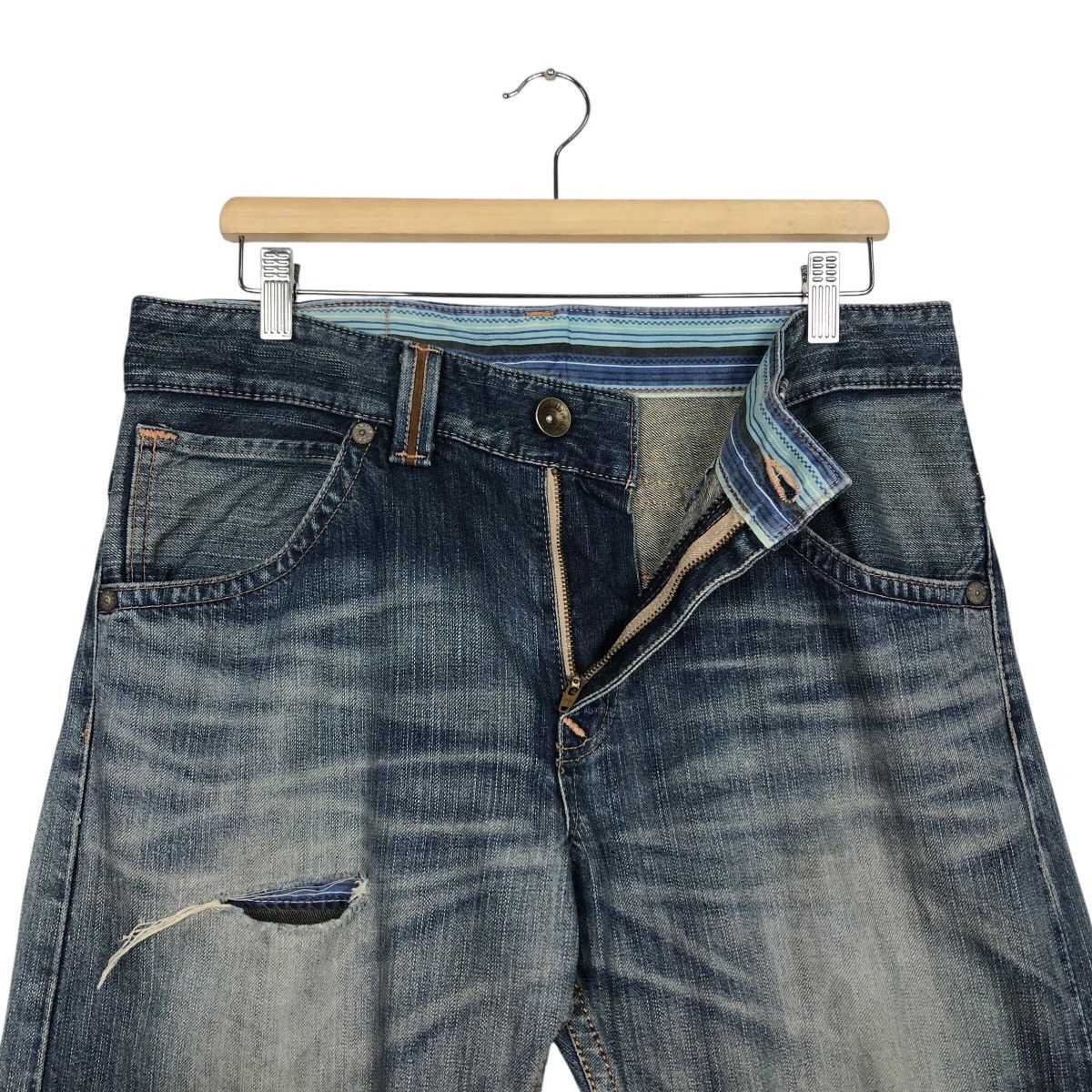 Japanese Brand 📌Exclusive Vintage Denim Jeans Edwin Punk Design IsseyMiyake Size US 32 / EU 48 - 18 Thumbnail