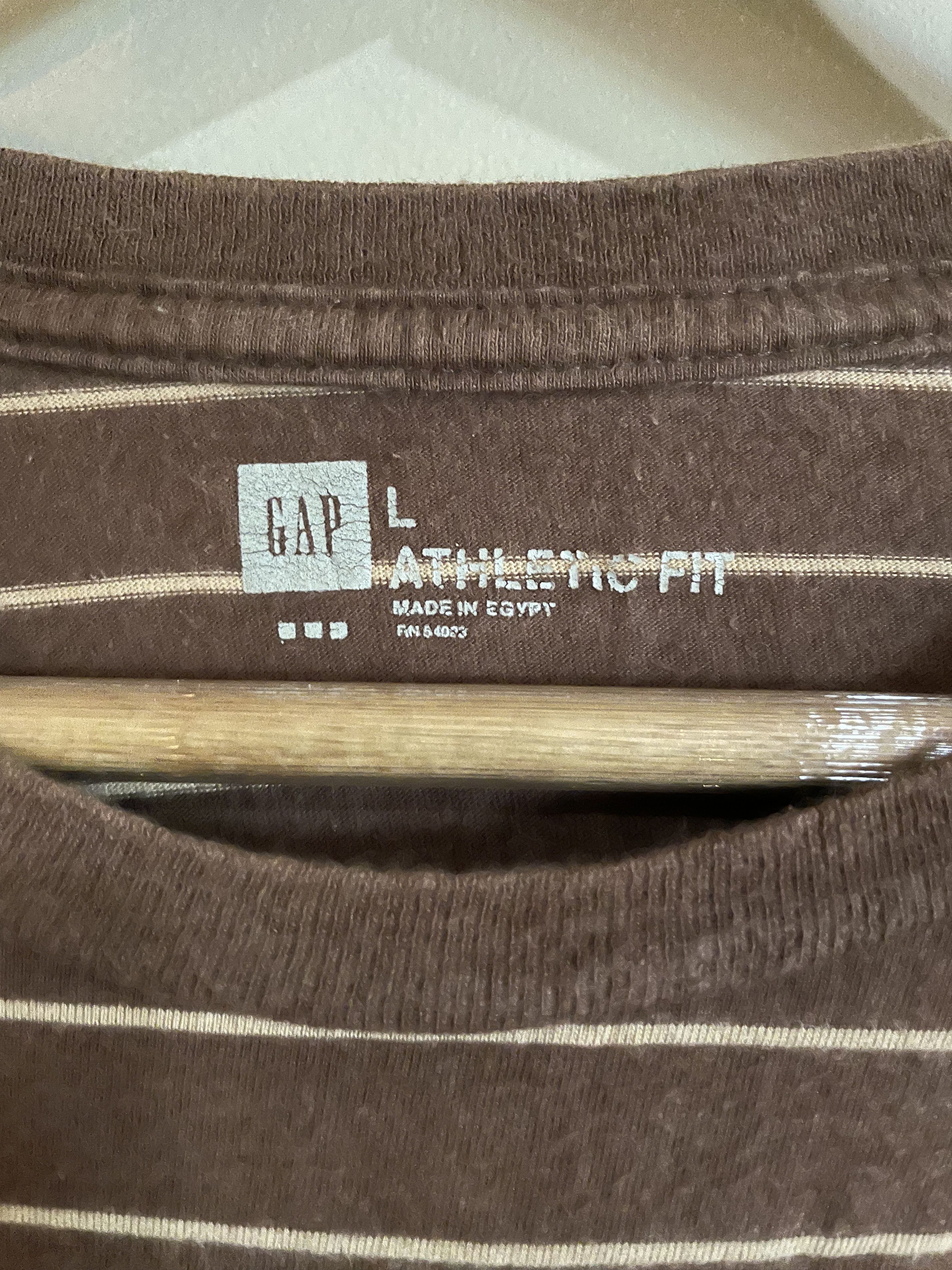 Gap Gap Brown and Tan Striped T-Shirt, Men's Large Size US L / EU 52-54 / 3 - 3 Thumbnail