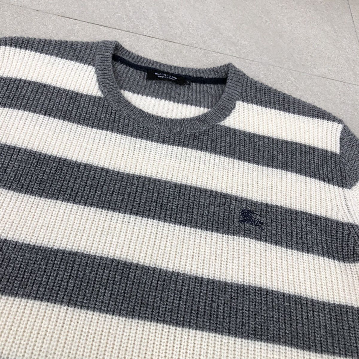 Burberry Burberry Black Label Striped Wool/Acrylic Sweatshirt Size US M / EU 48-50 / 2 - 4 Thumbnail