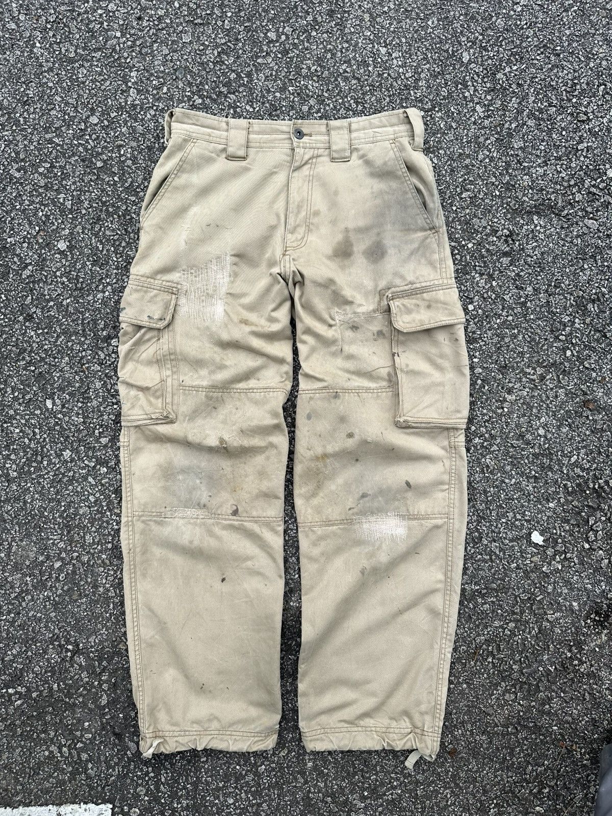 Vintage 👹THRASHED Sun Faded Distressed ERD Dickies Cargo Pants Size US 30 / EU 46 - 2 Thumbnail