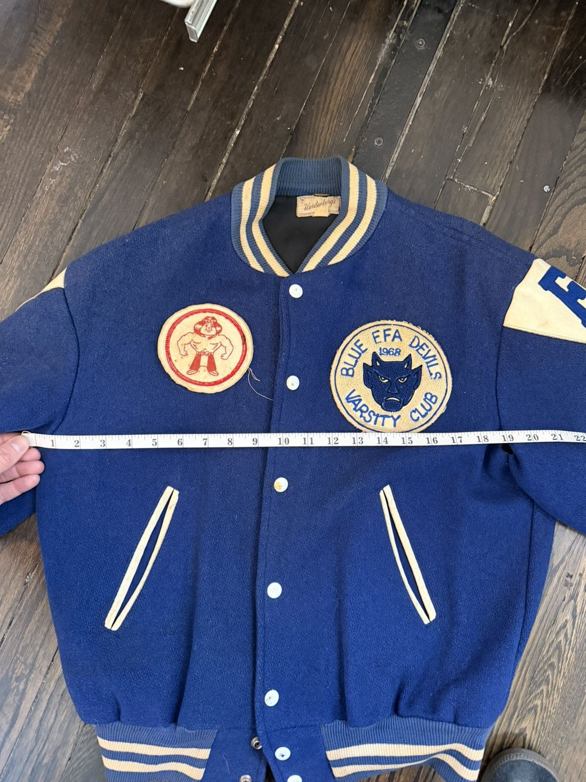 Vintage Vintage 1968 Blue Varsity Jacke Wool Letterman Size US M / EU 48-50 / 2 - 5 Thumbnail