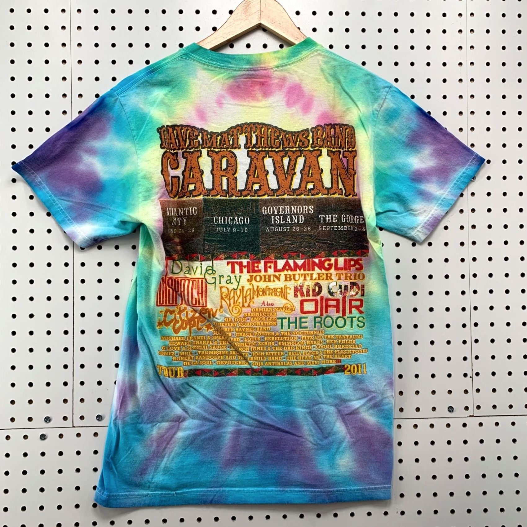 Hanes Dave Matthews Band Shirt Tie Dye 2011 Adult Small Music Rock TEE 17x26 Size US S / EU 44-46 / 1 - 2 Thumbnail