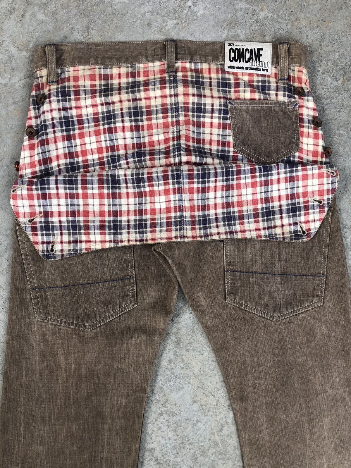 Japanese Brand Japanese Concave attempt Distressed Jeans Size US 35 - 17 Thumbnail