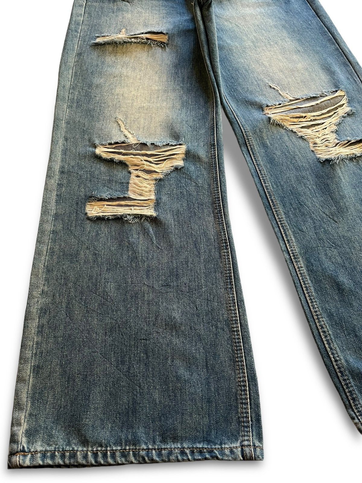 Japanese Brand Vintage Japanese Brand Distressed Blue Denim Baggy Denim Size US 29 - 6 Thumbnail