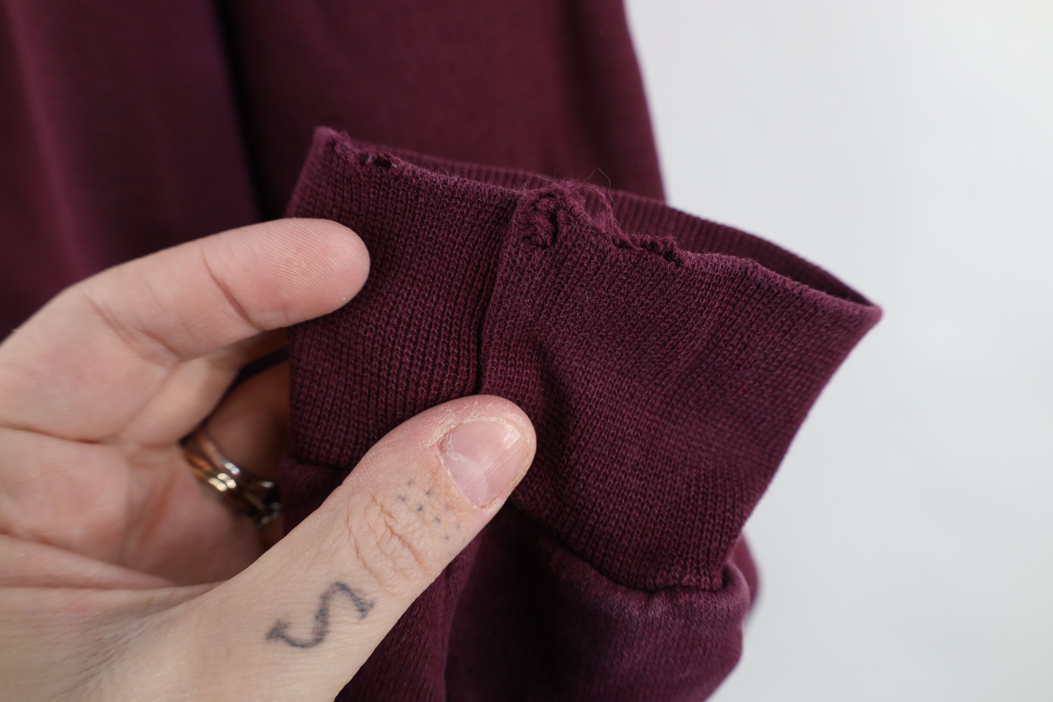 Champion × Vintage Vintage 90s Champion Monochrome Crewneck Sweatshirt Purple Size US L / EU 52-54 / 3 - 6 Thumbnail