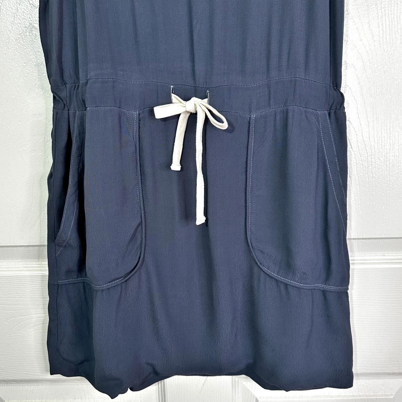 MONROW NWT Monrow Utility Shift Dress Blue Knee Length Women’s S Size S / US 4 / IT 40 - 4 Thumbnail