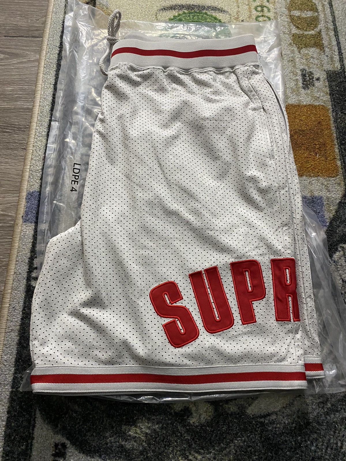 image of Supreme Ultra Suede Mesh Short (Xl) in Grey, Men's (Size 36)