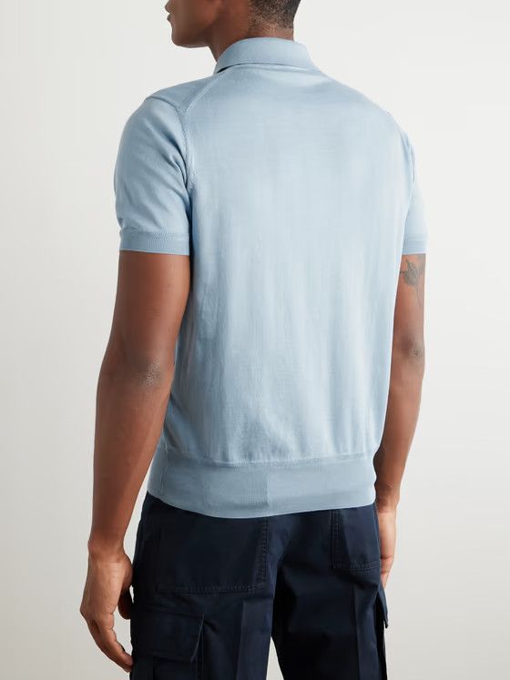 Tom Ford o1w1db10125 KPS004 Polo Shirt in Light Blue Size US S / EU 44-46 / 1 - 3 Thumbnail