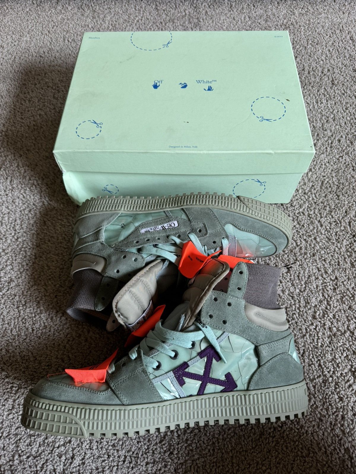 Designer × Off-White Off-White Off-Court High ‘Mint Green’ Size 12 Size US 12 / EU 45 - 2 Thumbnail