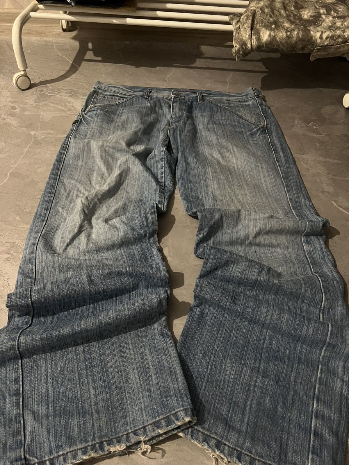 Japanese Brand Japanese Retro Avan Baggy Jean — Destroyed Swag Style Y2K Size US 40 / EU 56 - 7 Thumbnail