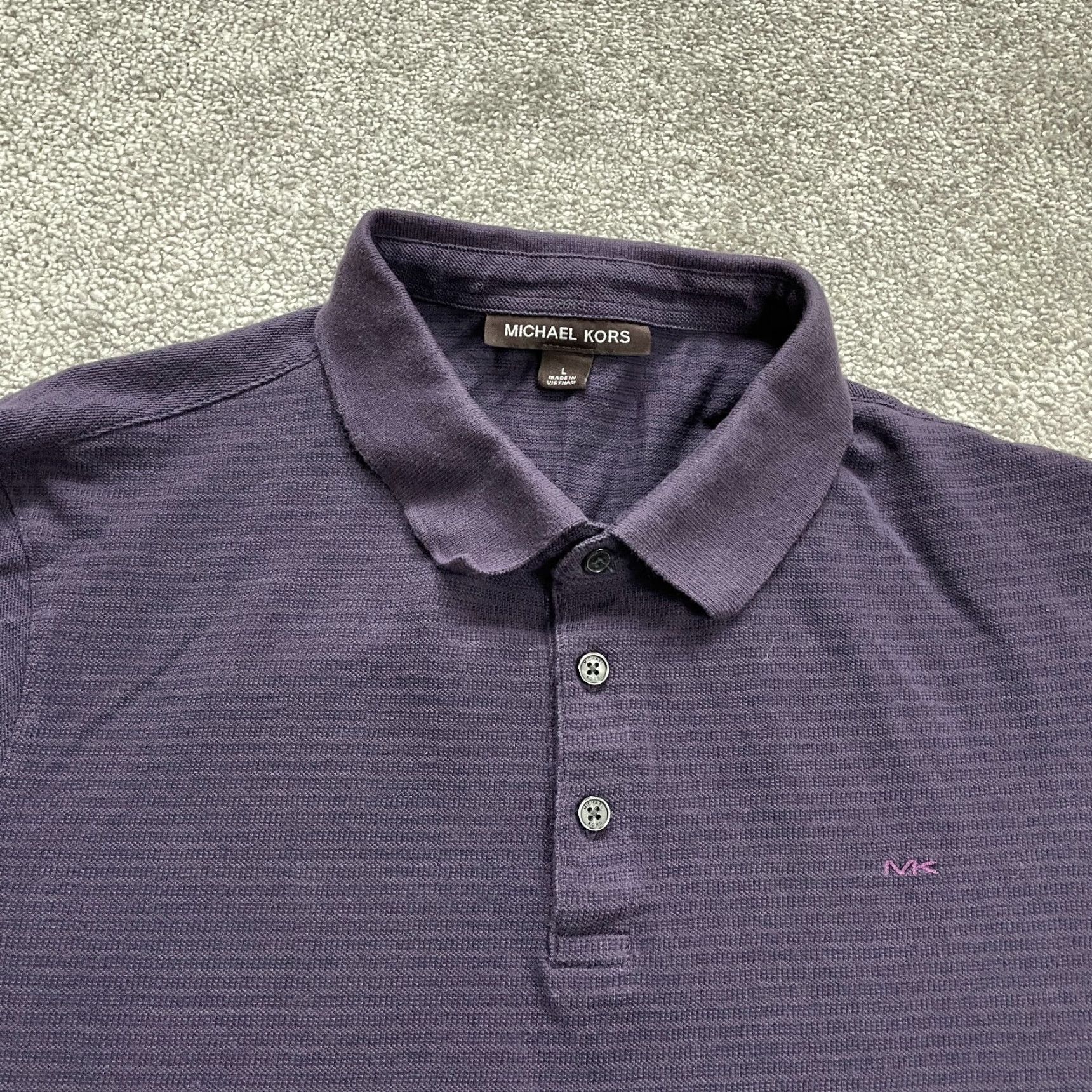 Michael Kors Michael Kors Polo Shirt Men Large Blue Cotton Short Sleeve Casual Golf Outdoor Shirt Size US L / EU 52-54 / 3 - 3 Thumbnail