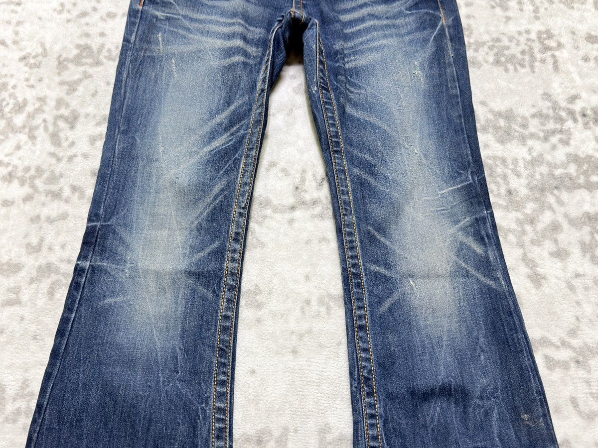 Hysteric Glamour Red Pepper Y2K Mud Wash Embroidered Wing Flare Bootcut Jeans Size US 28 / EU 44 - 6 Thumbnail