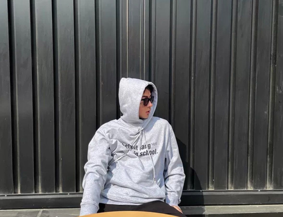 Helmut Lang HELMUT LANG Grey Logo Hoodie2412-Nextarrow Size US L / EU 52-54 / 3 - 4 Thumbnail