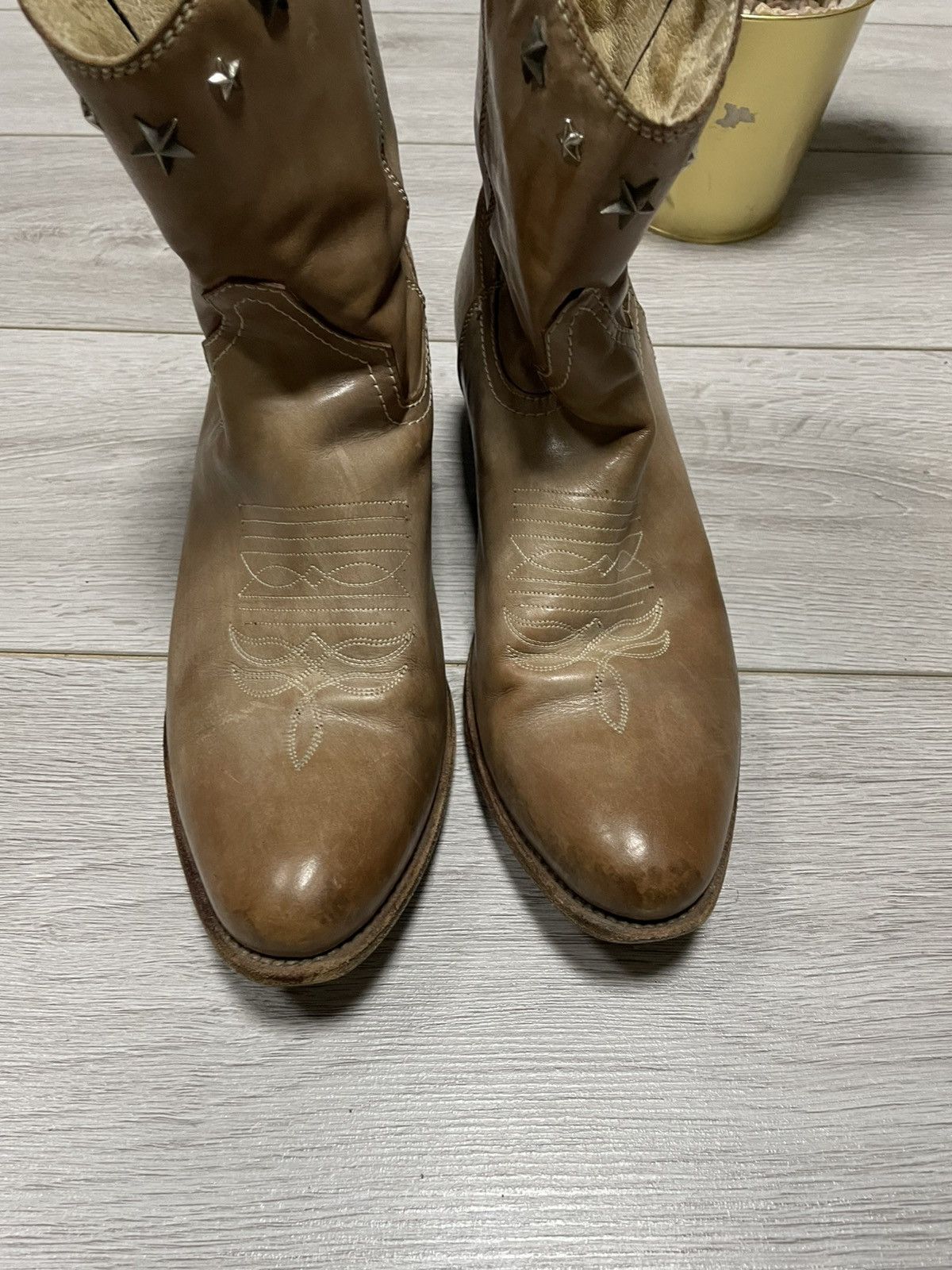 Sancho Boots Sancho stars 🌟 cowboy vintage western boots side zip Size US 10 / IT 40 - 9 Thumbnail