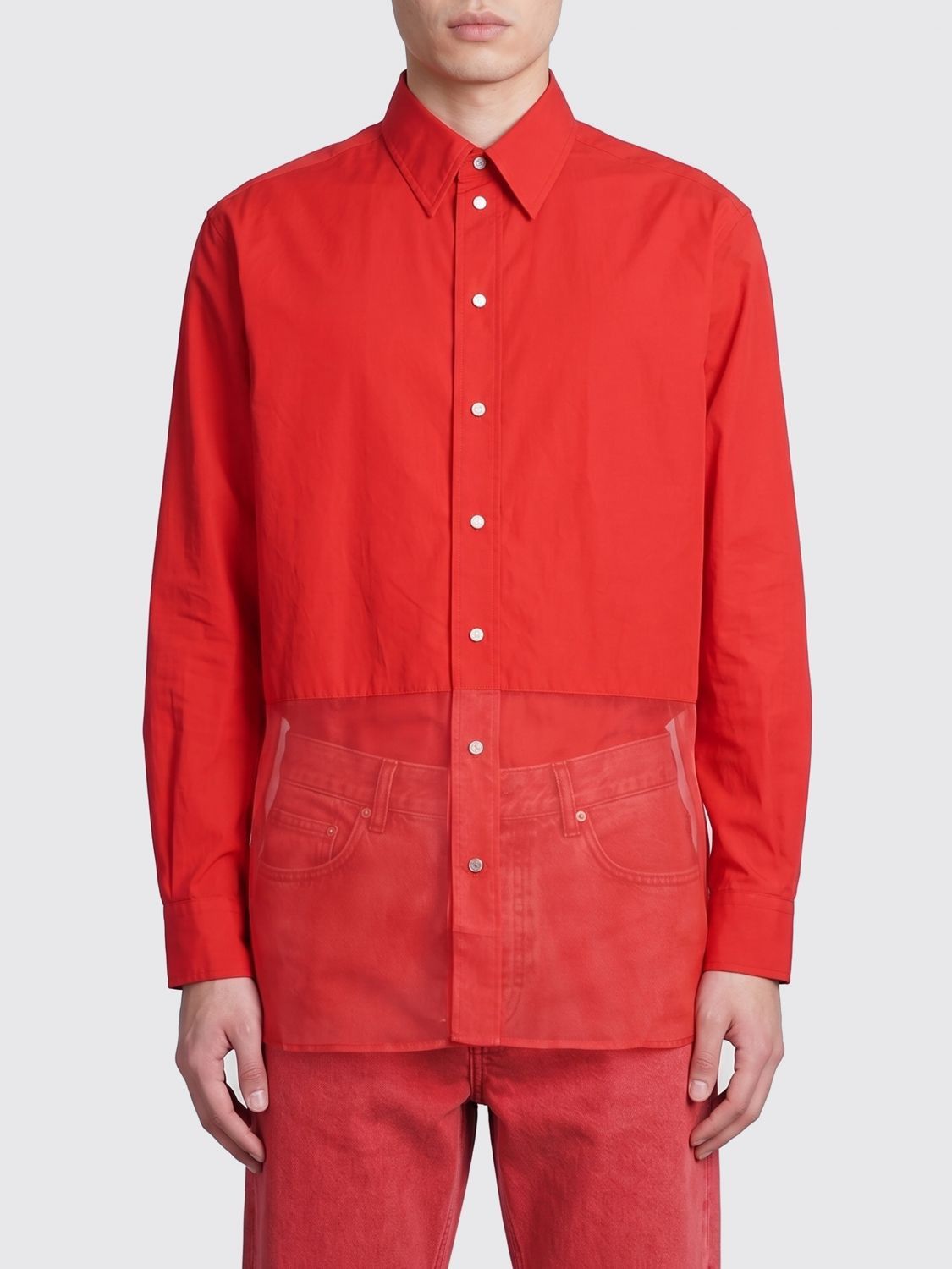 Fendi Fendi Shirt Men Red Size US S / EU 44-46 / 1 - 1 Thumbnail