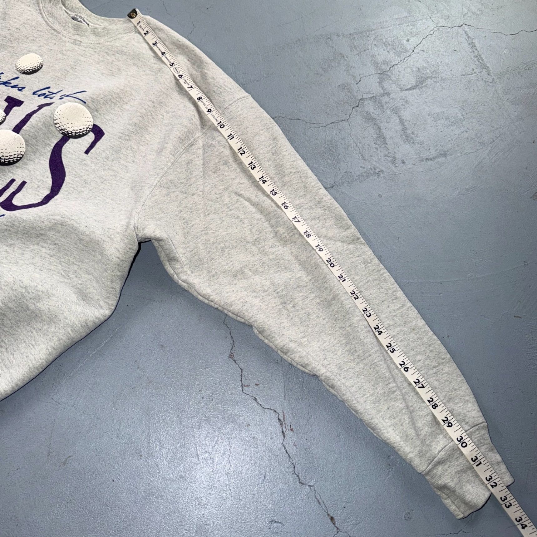 Fruit Of The Loom VTG Fruit of the Loom Sweatshirt Crewneck Gray XL USA Golf 90s 80s Graphic Print Mens Size US XL / EU 56 / 4 - 4 Thumbnail