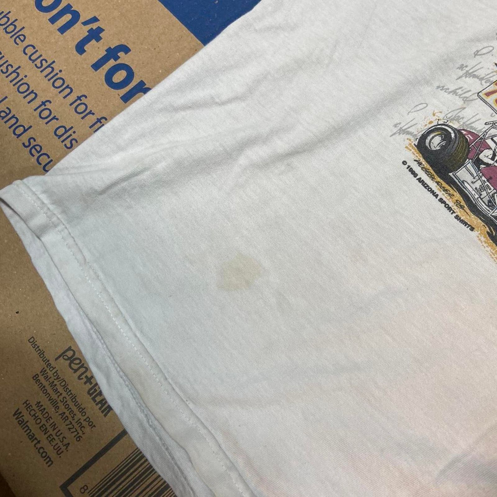 Hanes 90s white tee shirt clark Size US XXL / EU 58 / 5 - 4 Thumbnail
