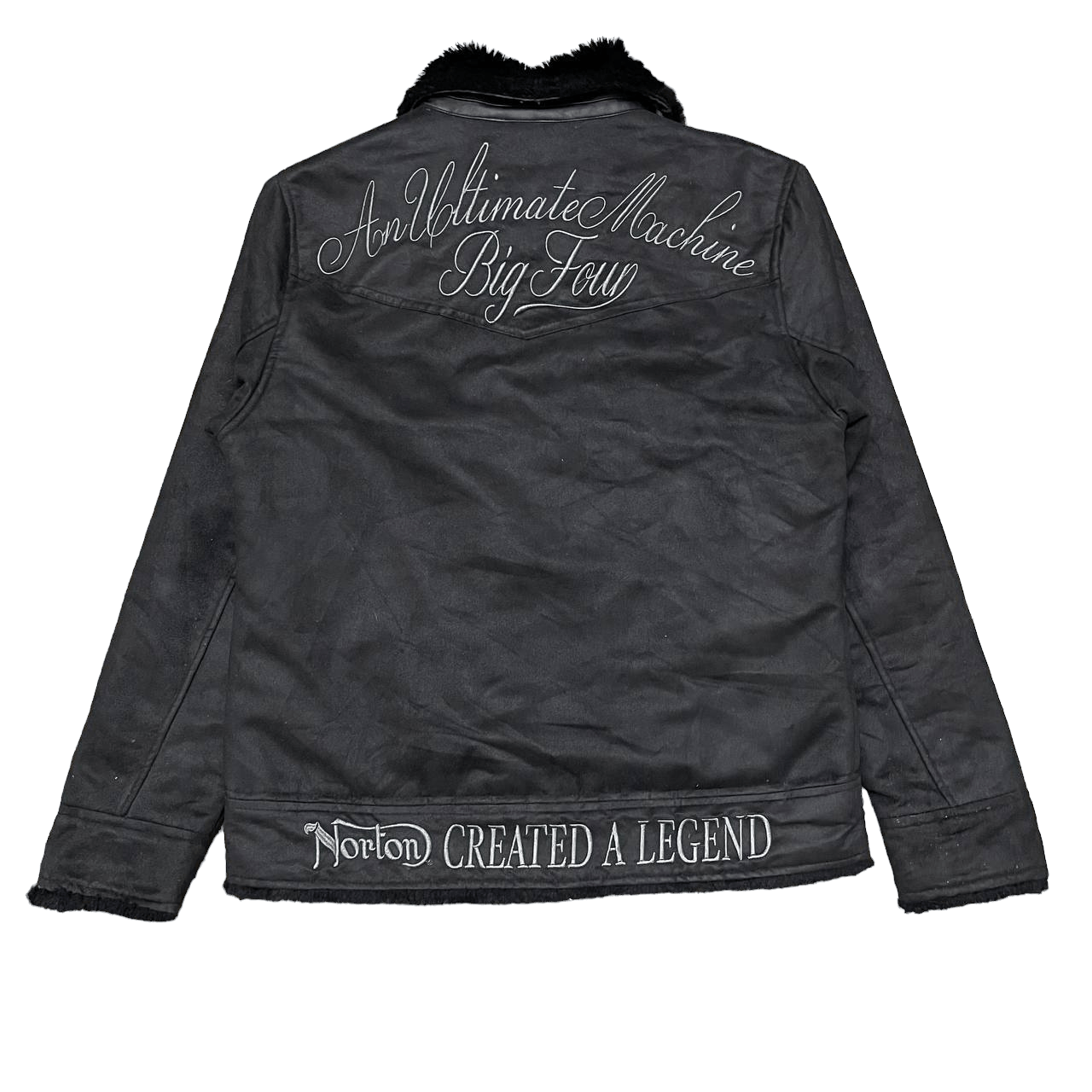 Norton Vintage Norton Motorcycle Shearling Jacket Size US L / EU 52-54 / 3 - 13 Thumbnail