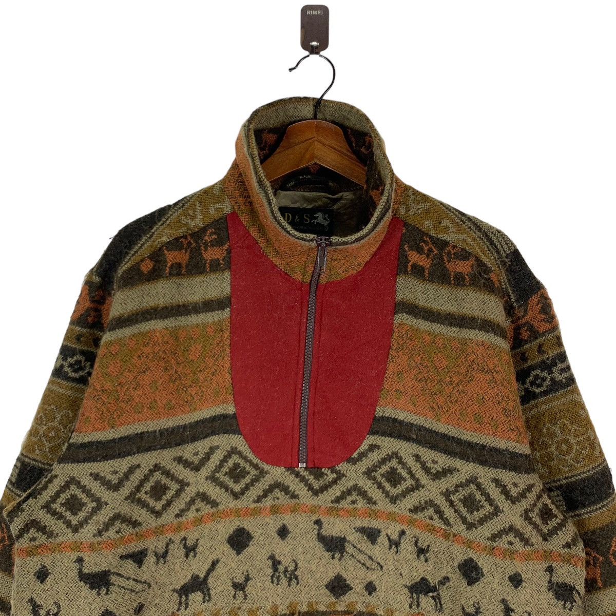 Native × Vintage VINTAGE D&S NATIVE HUNTING HALF ZIP SWEATER Size US M / EU 48-50 / 2 - 4 Thumbnail