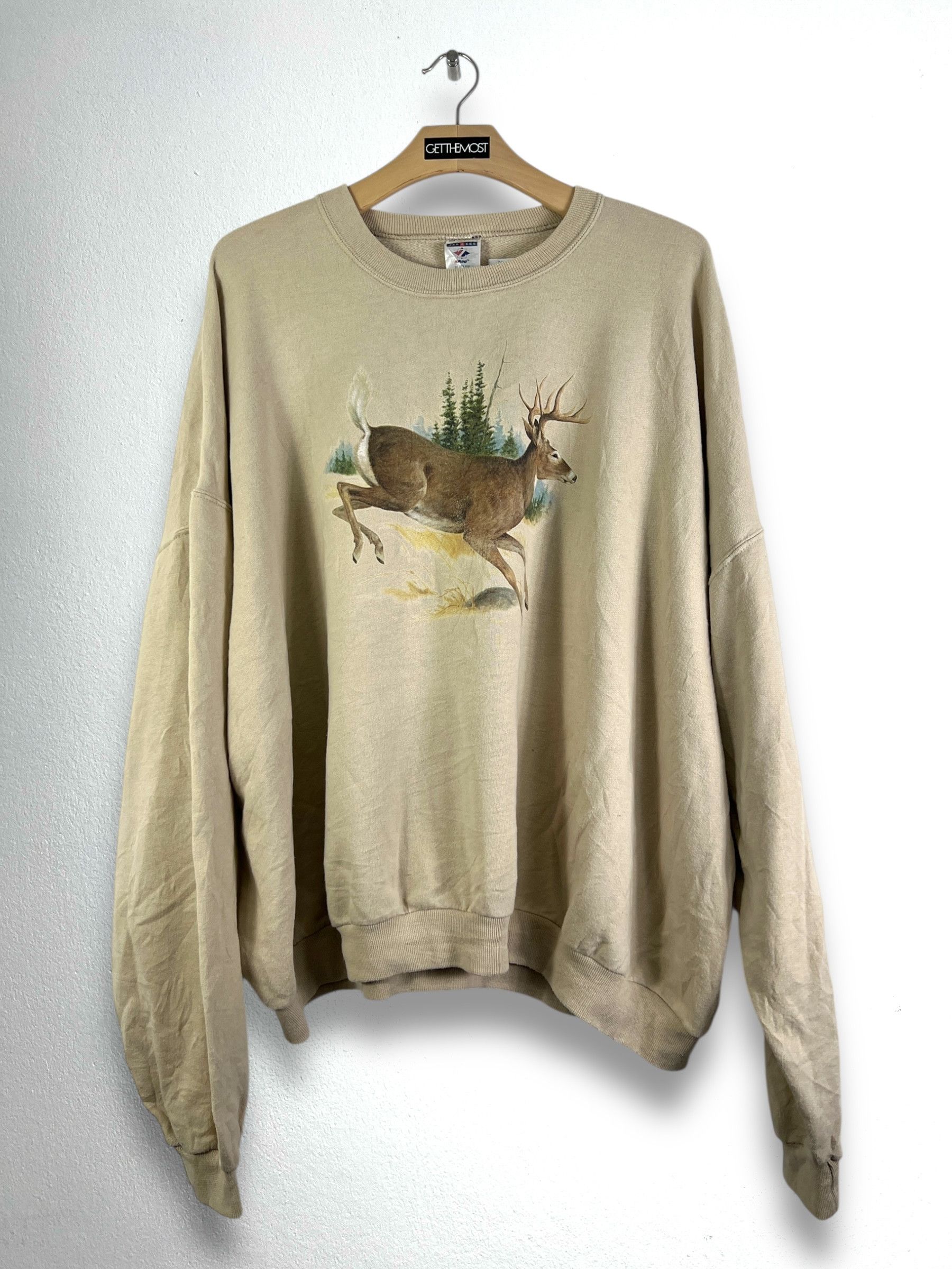 Vintage No.5146 Vintage Whitetail Deer Graphic Sweatshirt (3XL) Size US XXL / EU 58 / 5 - 1 Thumbnail