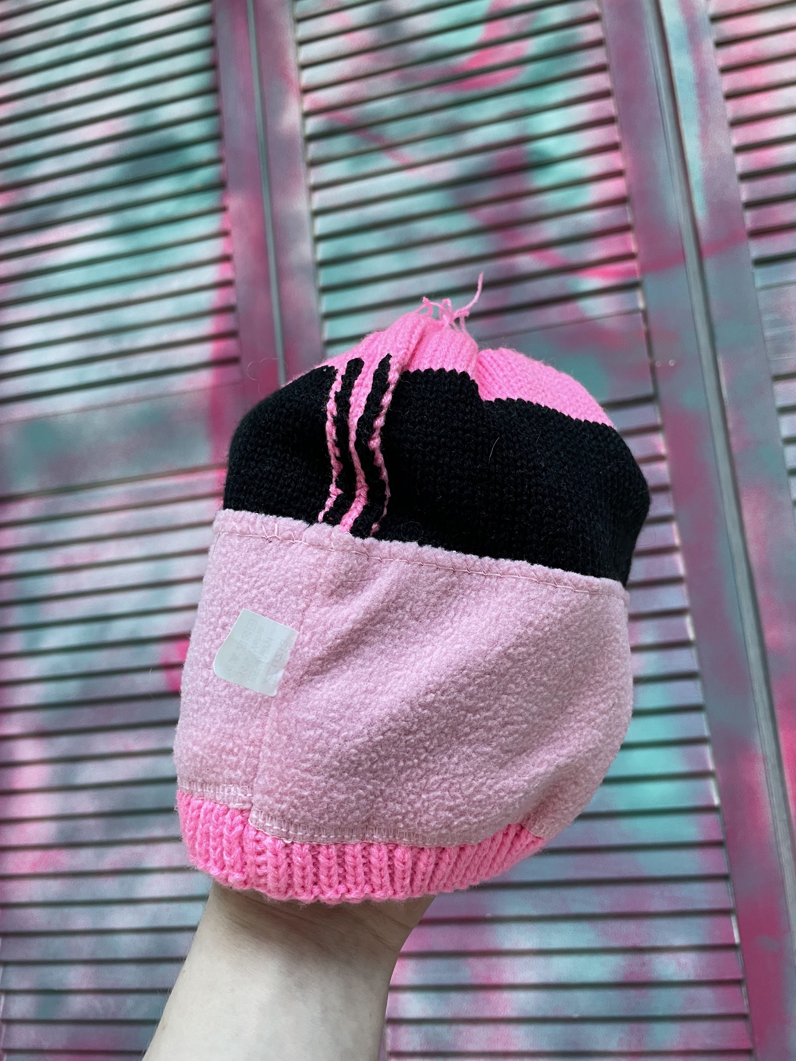 Anime Vintage Y2K Panda Face Pink Beanie hat Size ONE SIZE - 5 Thumbnail