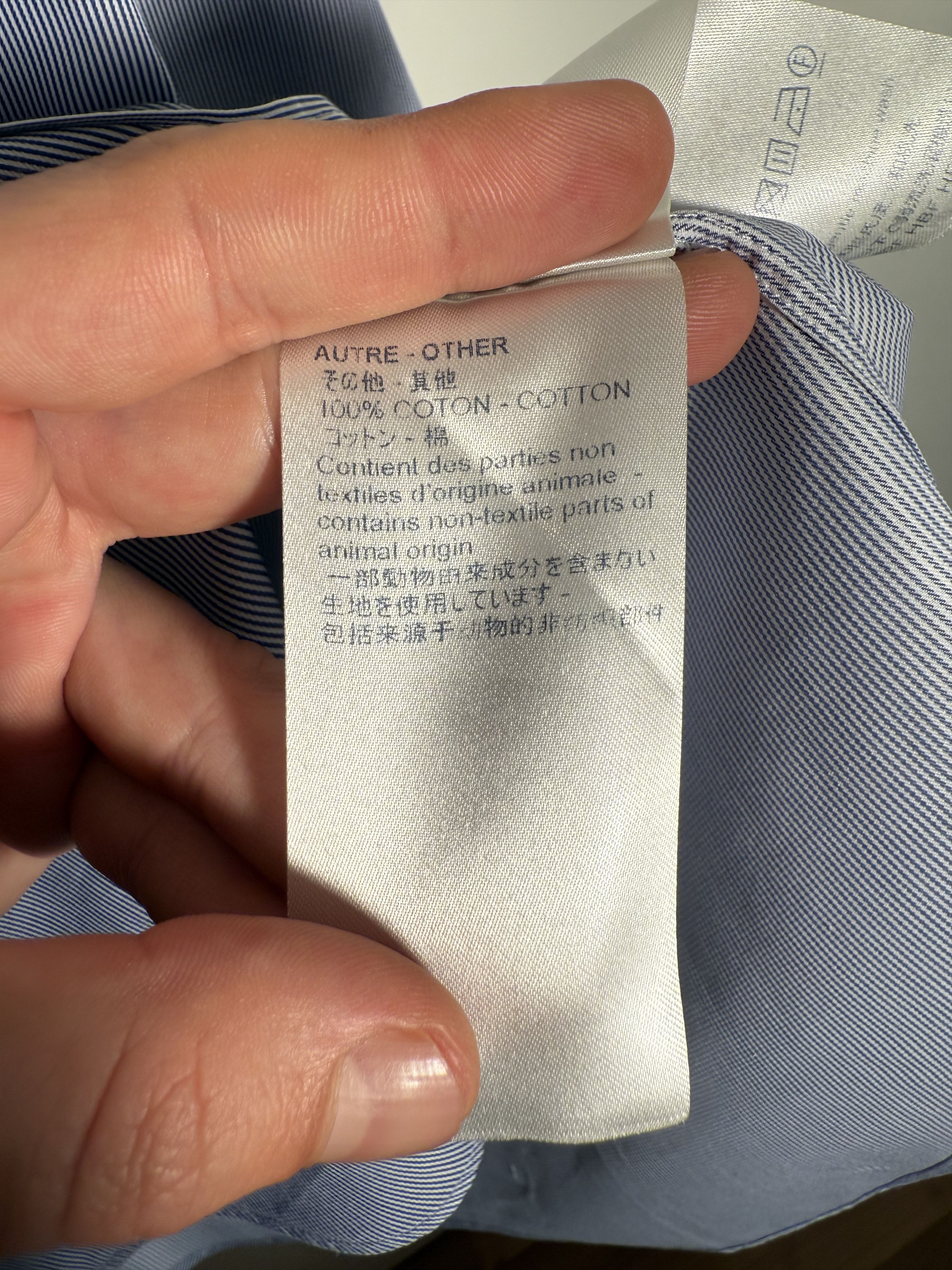 Louis Vuitton Striped Cotton Shirt - LV Side Details Size US S / EU 44-46 / 1 - 7 Thumbnail