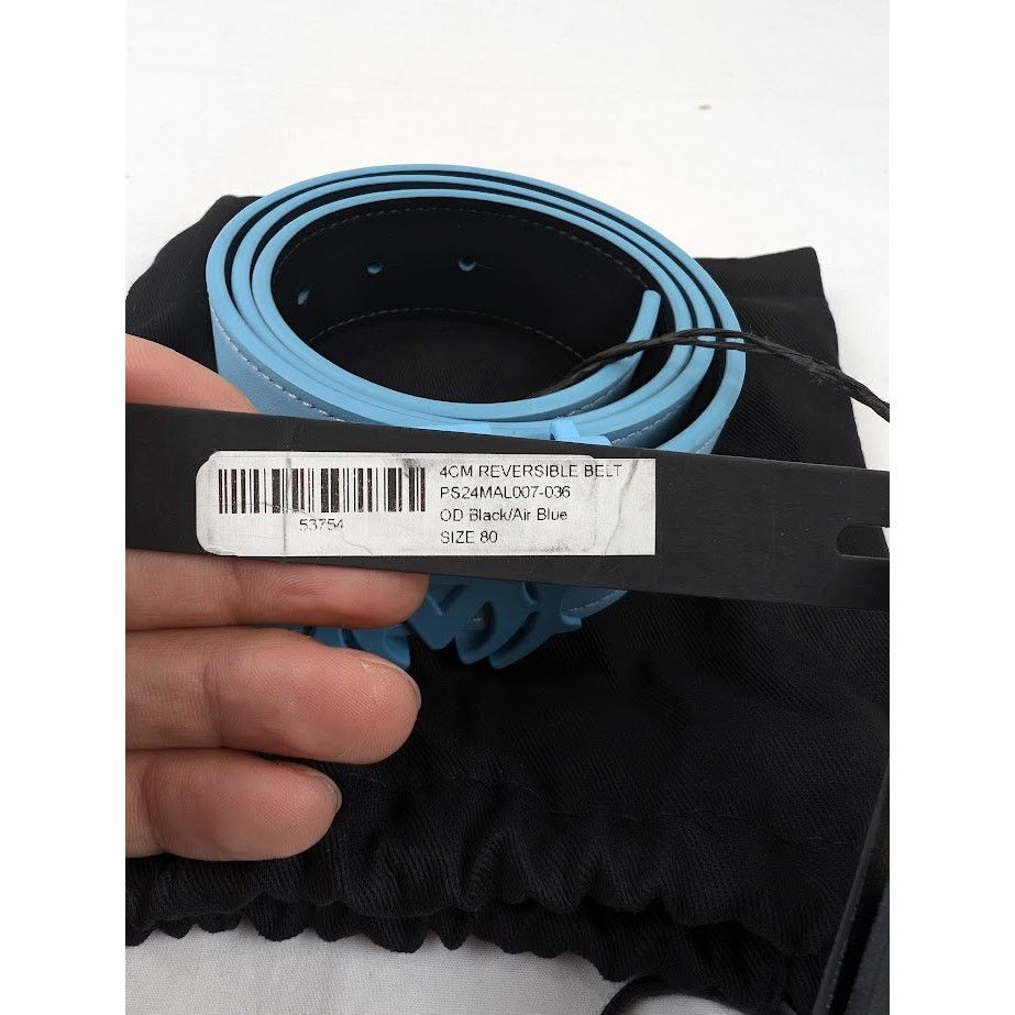 o1rshd1 Size:80 / 4CM Reversible Belt in Black/Air Blue