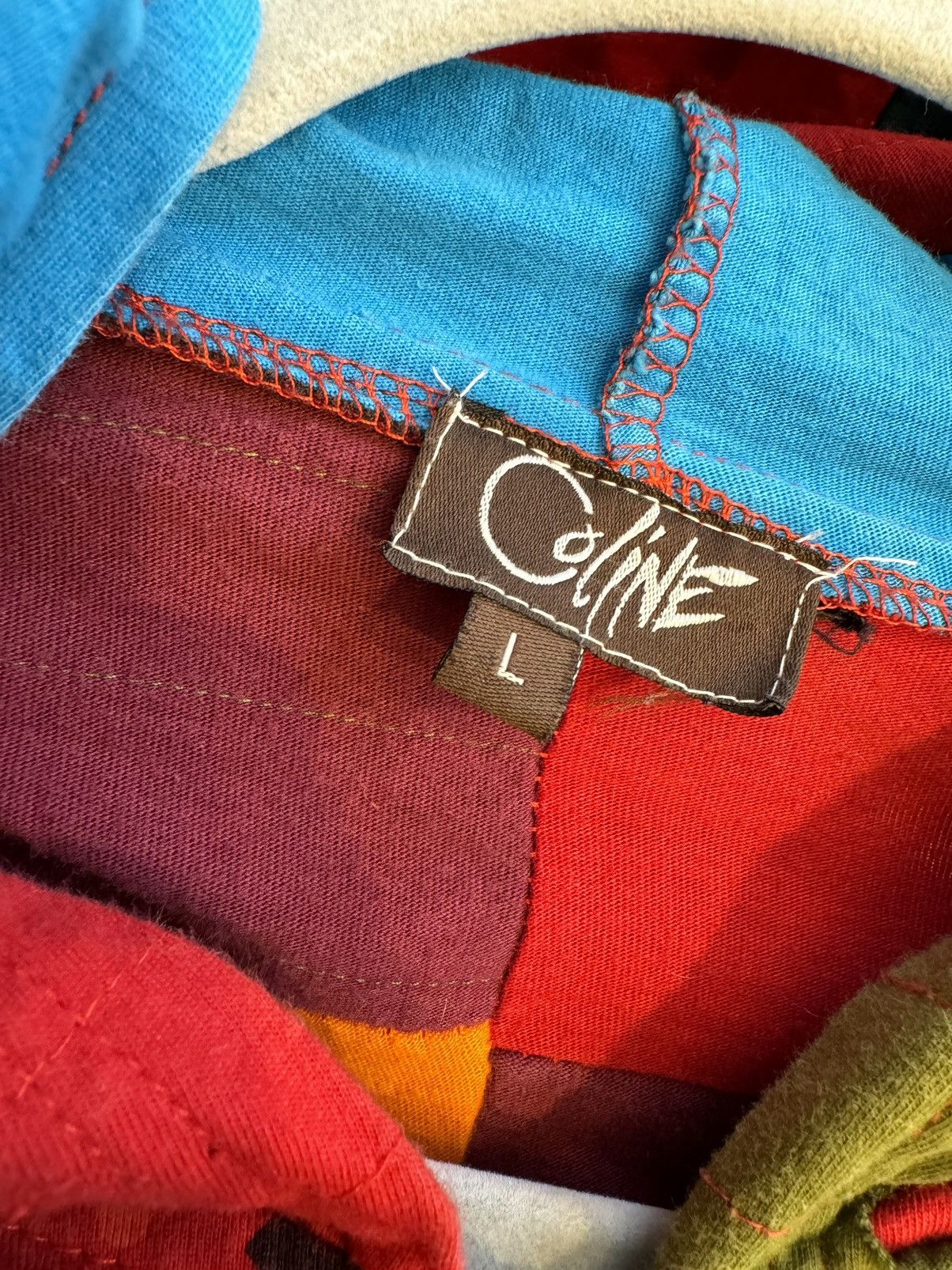 Vintage Multicolour patchwork hoodie rare 90s vintage hype y2k 00s Size L / US 10 / IT 46 - 6 Thumbnail