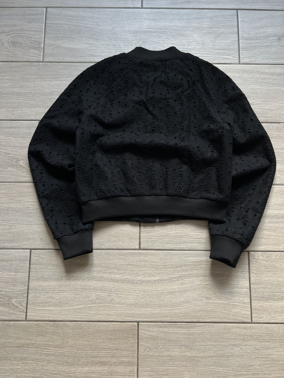 Allsaints AllSaints Womens Baine Wool Eyelet Bomber Jacket Avant-Garde Size M / US 6-8 / IT 42-44 - 5 Thumbnail