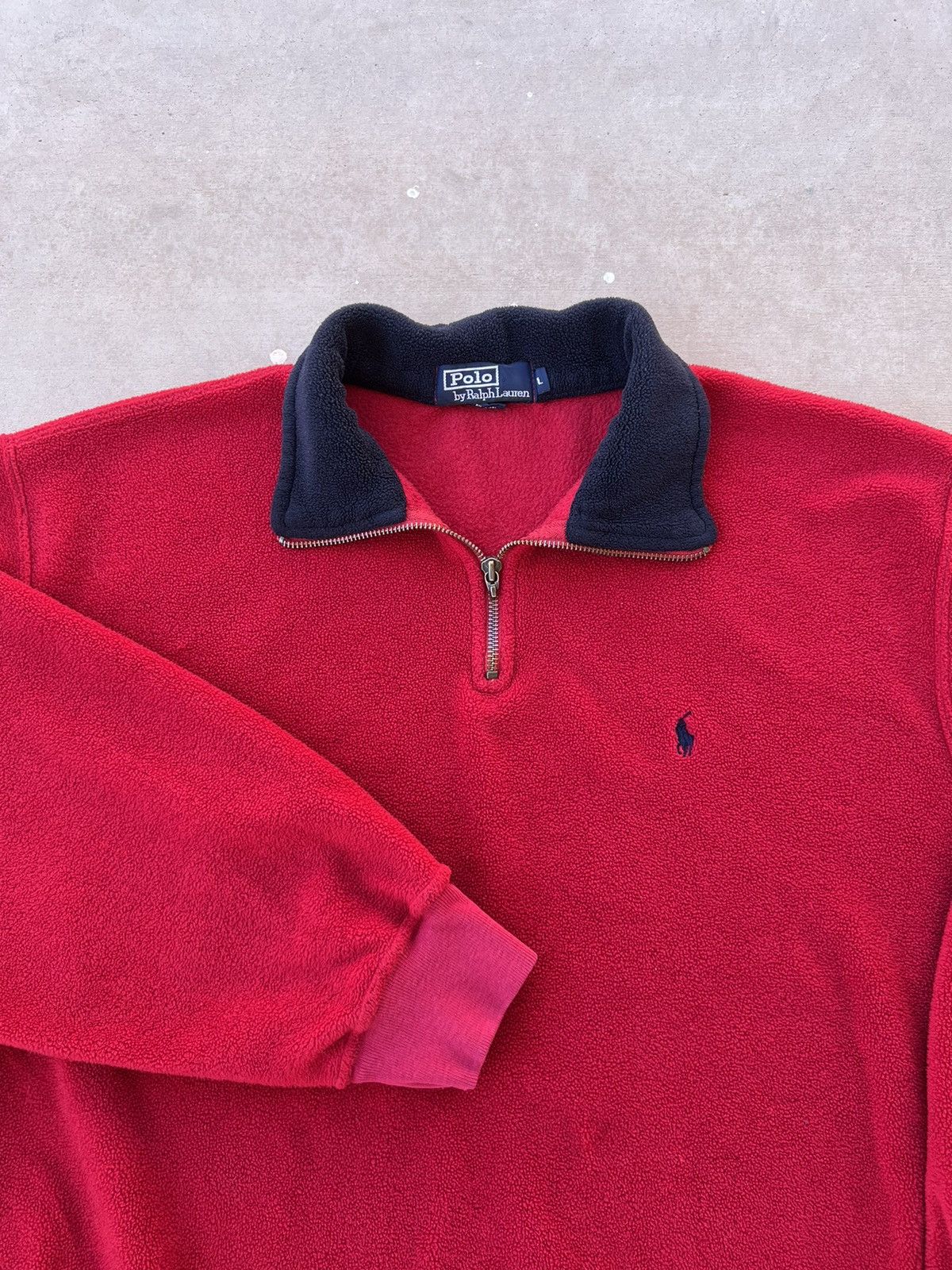 Polo Ralph Lauren × Vintage Vintage Polo Ralph Lauren Fleece Sweater Size US L / EU 52-54 / 3 - 5 Thumbnail