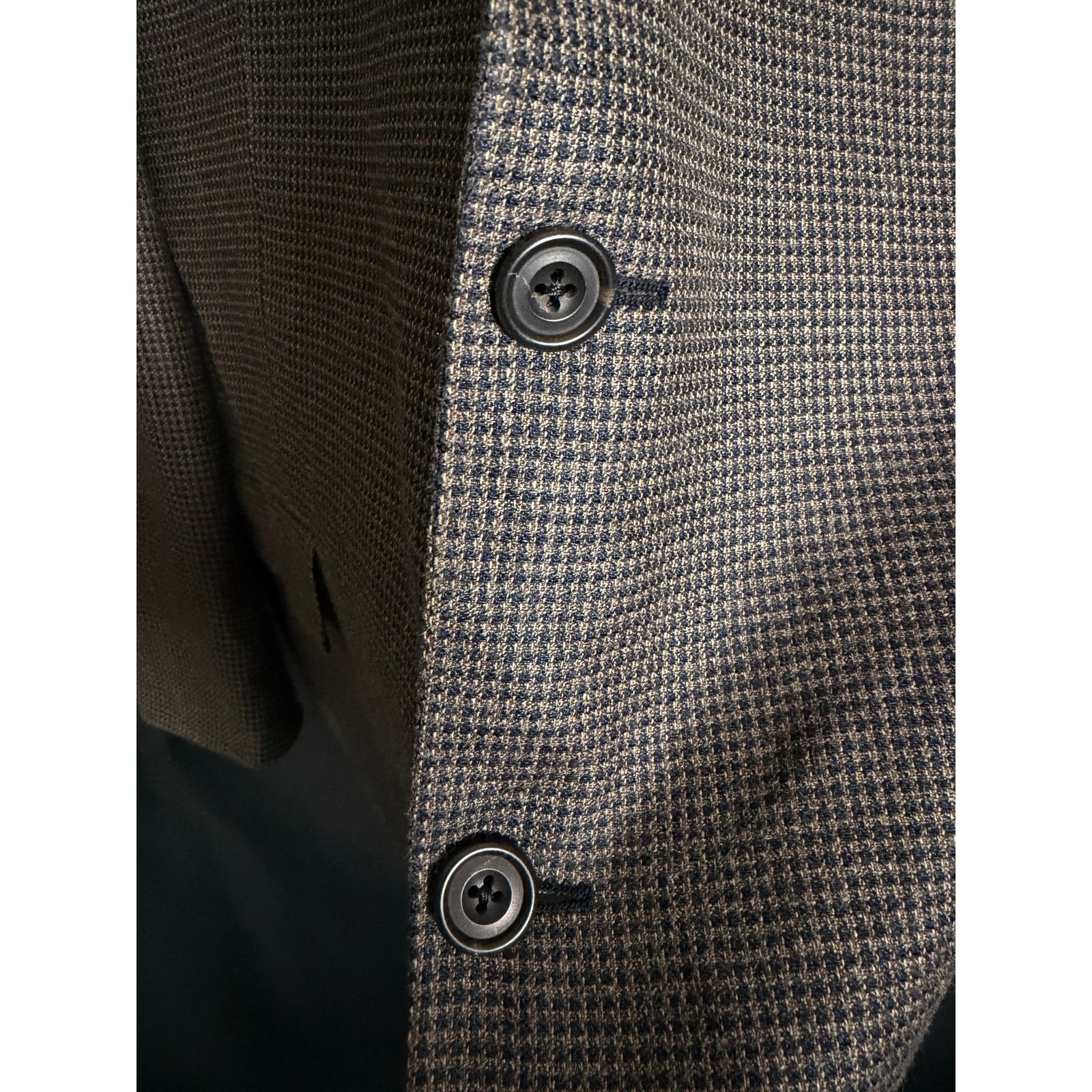 Hickey Freeman Hickey FreemanGray Silk & Wool Houndstooth Sport Coat 44R Size 44R - 5 Thumbnail