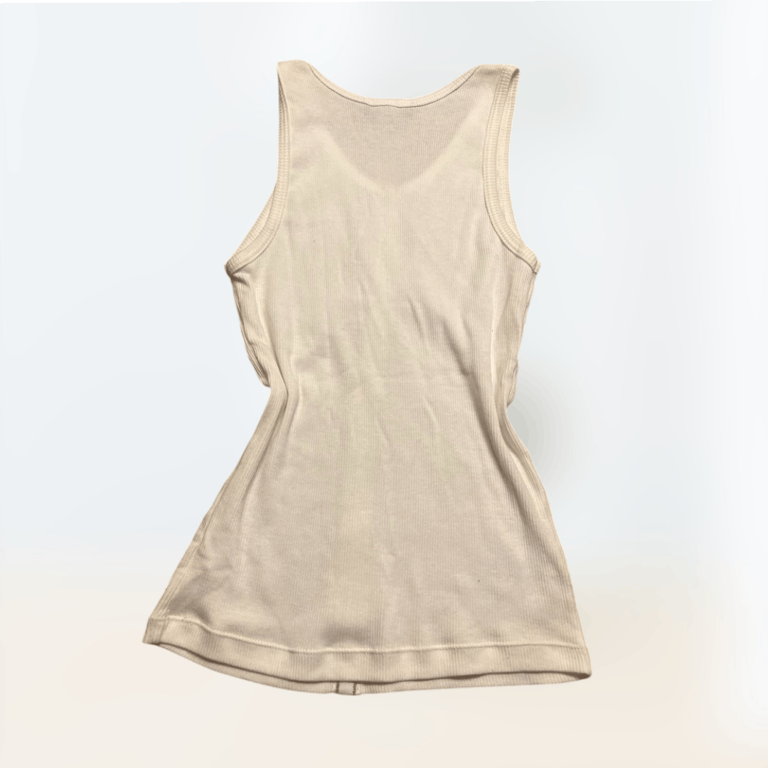 Bebe Women's Y2k BEBE white tank gold detail Size S Size S / US 4 / IT 40 - 4 Thumbnail