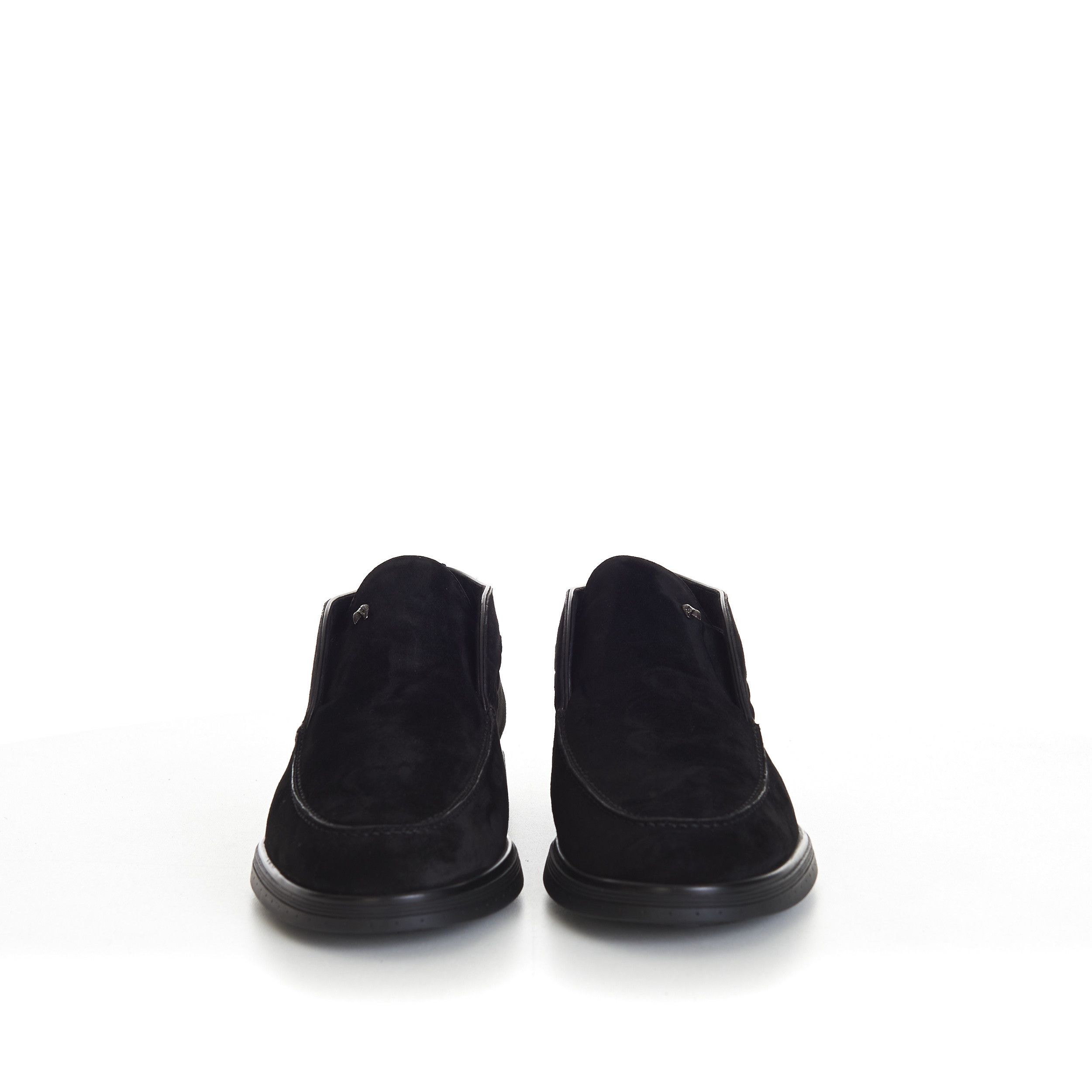 Stefano Ricci Black Ankle Suede Loafers With Rubber Soles Size US 10.5 / EU 43-44 - 2 Thumbnail