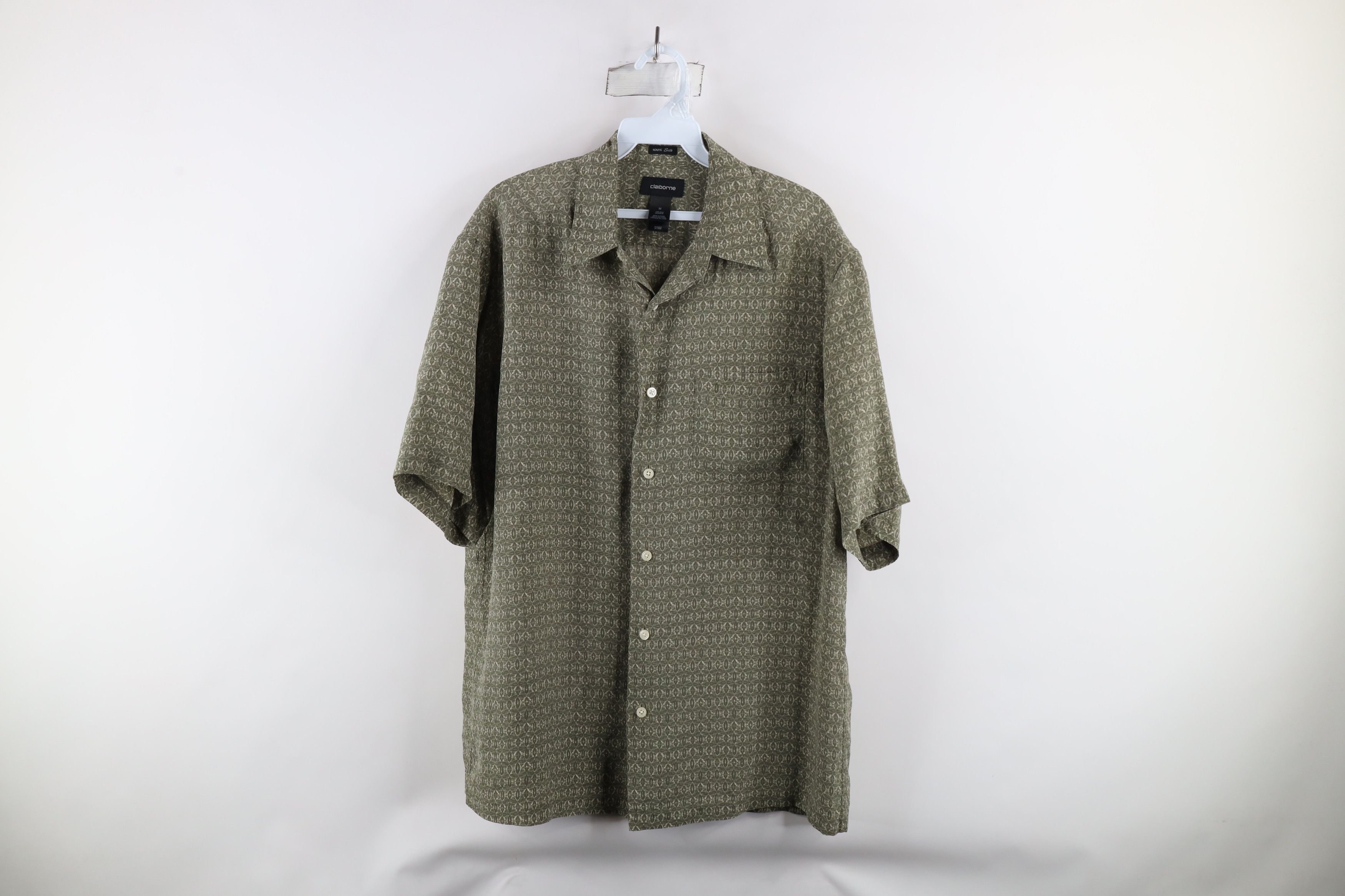 Vintage Vintage 90s Streetwear Short Sleeve Button Shirt Green Size US M / EU 48-50 / 2 - 1 Thumbnail
