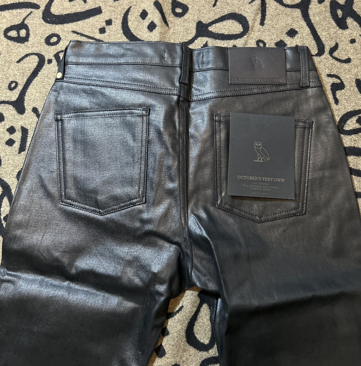 October's Very Own 2019 OVO Black Wax Denim Size US 34 / EU 50 - 8 Thumbnail