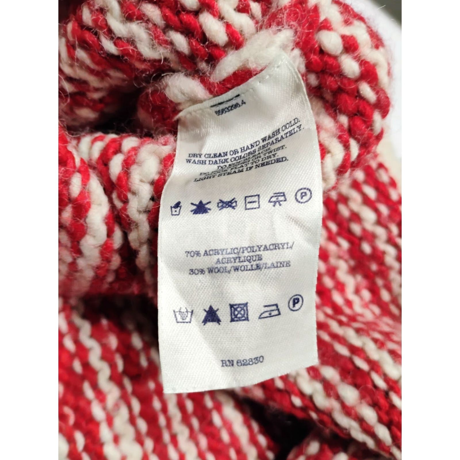 Lands' End VINTAGE Lands' End Wool Blend Turtle Neck Striped Knit Sweater Womens Medium Size M / US 6-8 / IT 42-44 - 5 Thumbnail