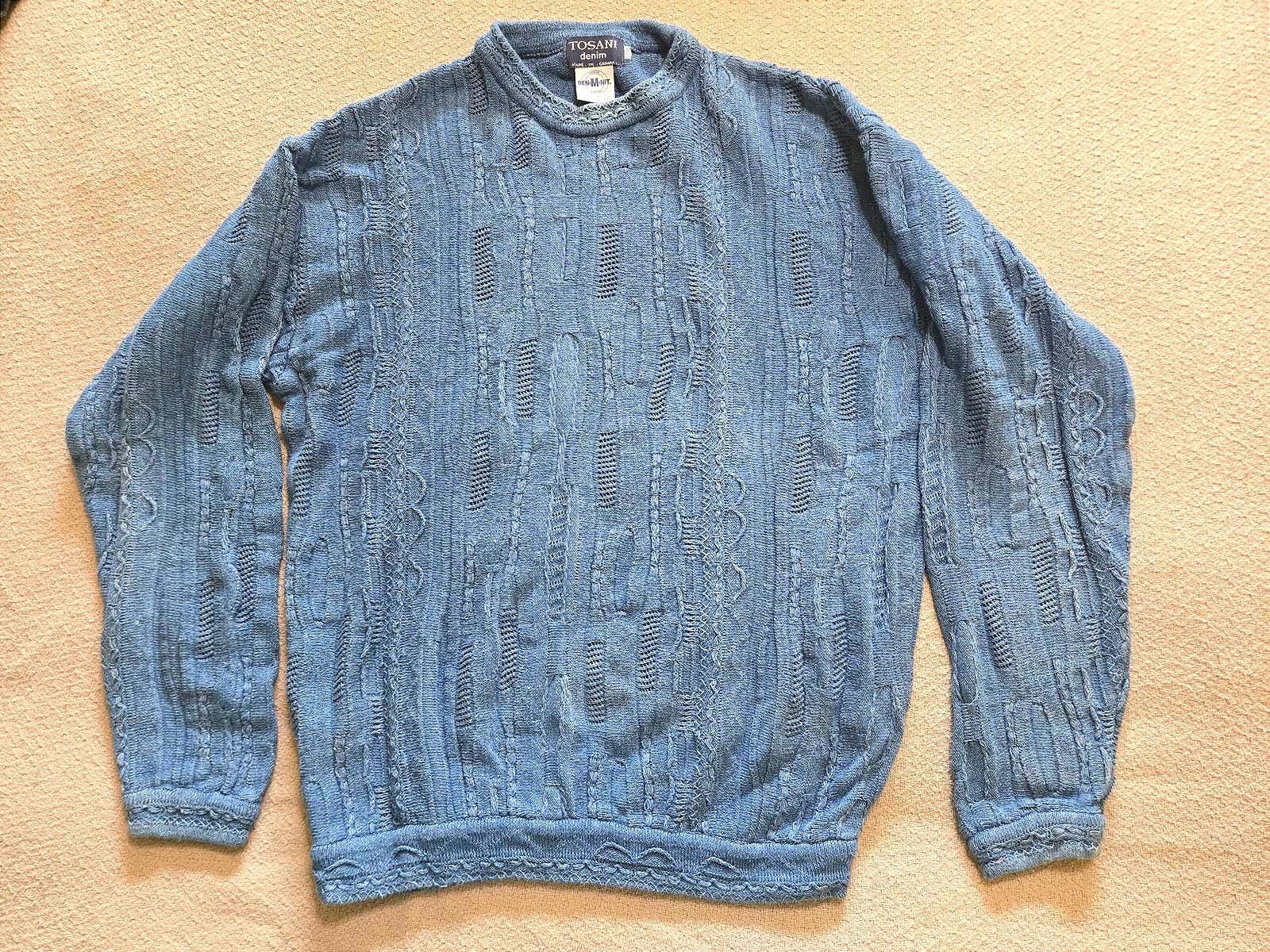 Other Tosani Sweater M | 90s Blue Textured Knit Size US M / EU 48-50 / 2 - 4 Thumbnail