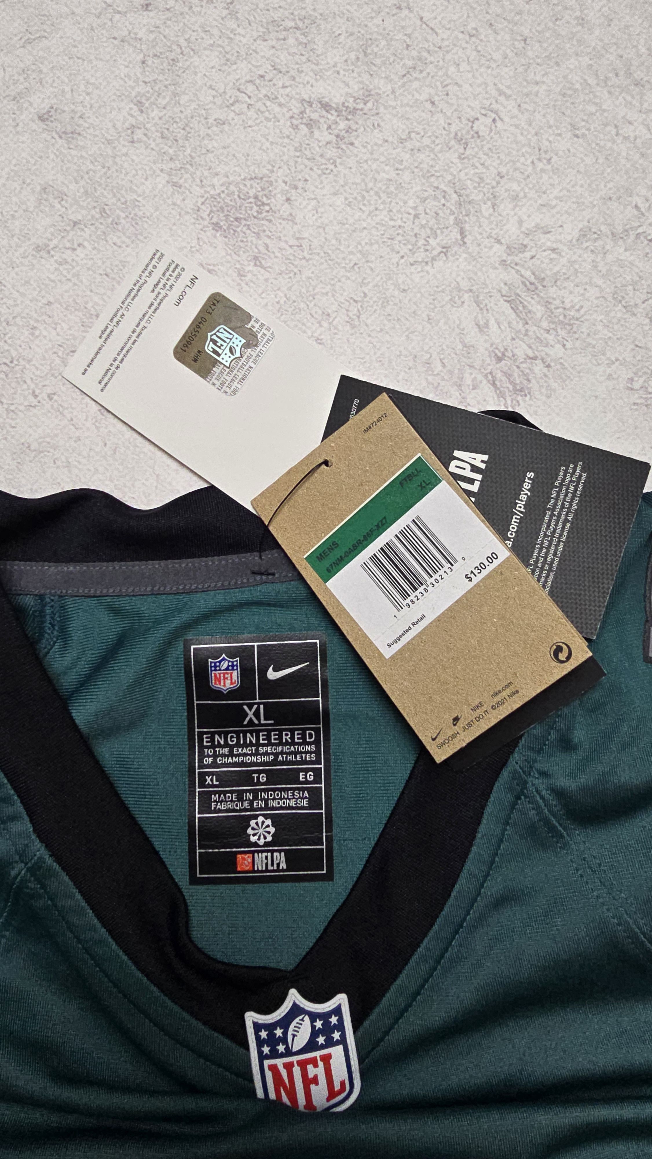 Nike Philadelphia Eagles Barkley Midnight Green Game Jersey Size US XL / EU 56 / 4 - 17 Thumbnail