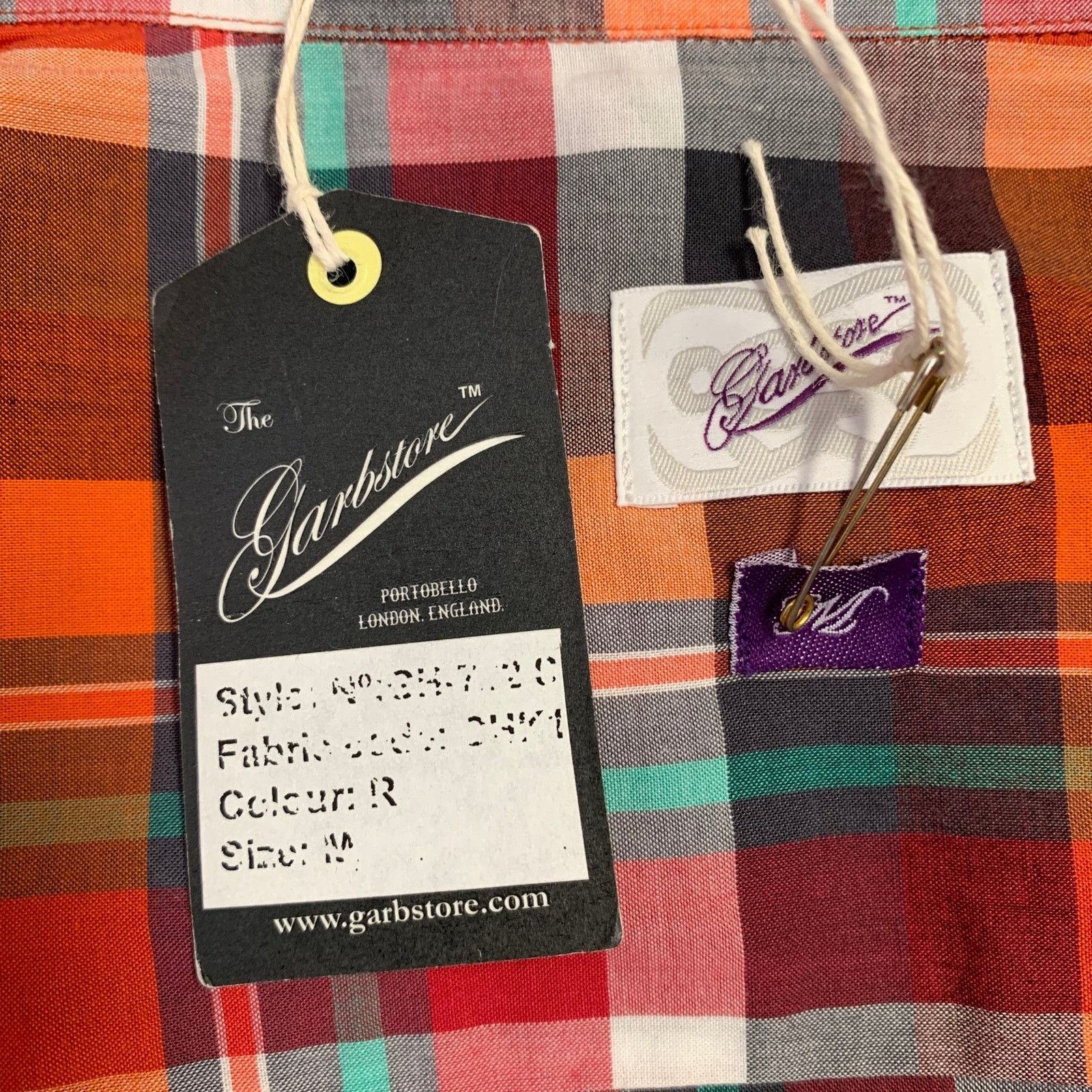 Garbstore Multi Color Plaid Cotton One Pocket Button Down Collar Shirt Size US M / EU 48-50 / 2 - 5 Thumbnail