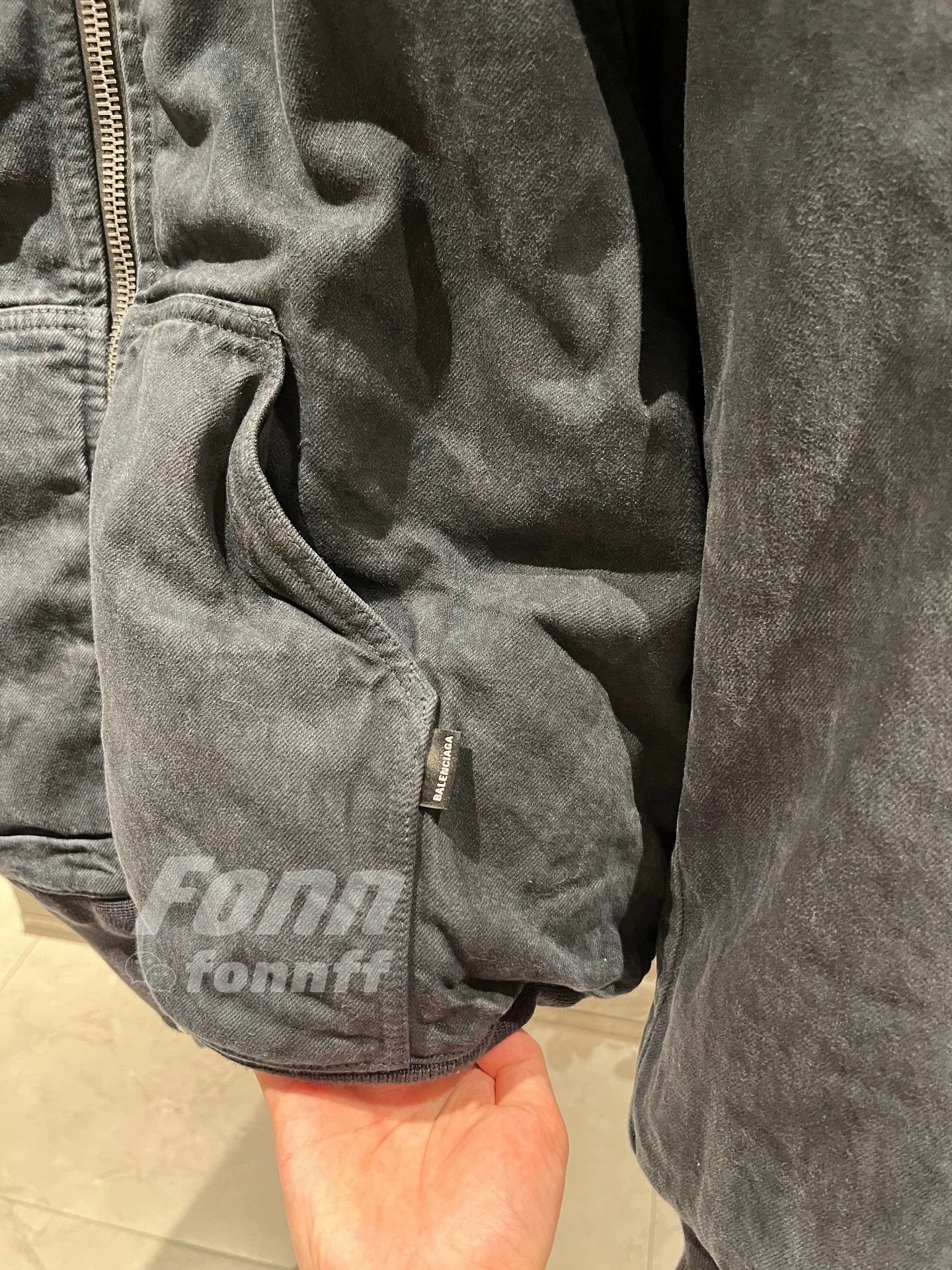 Balenciaga Balenciaga Denim Bomber Jacket (In Stock) Size US S / EU 44-46 / 1 - 6 Thumbnail