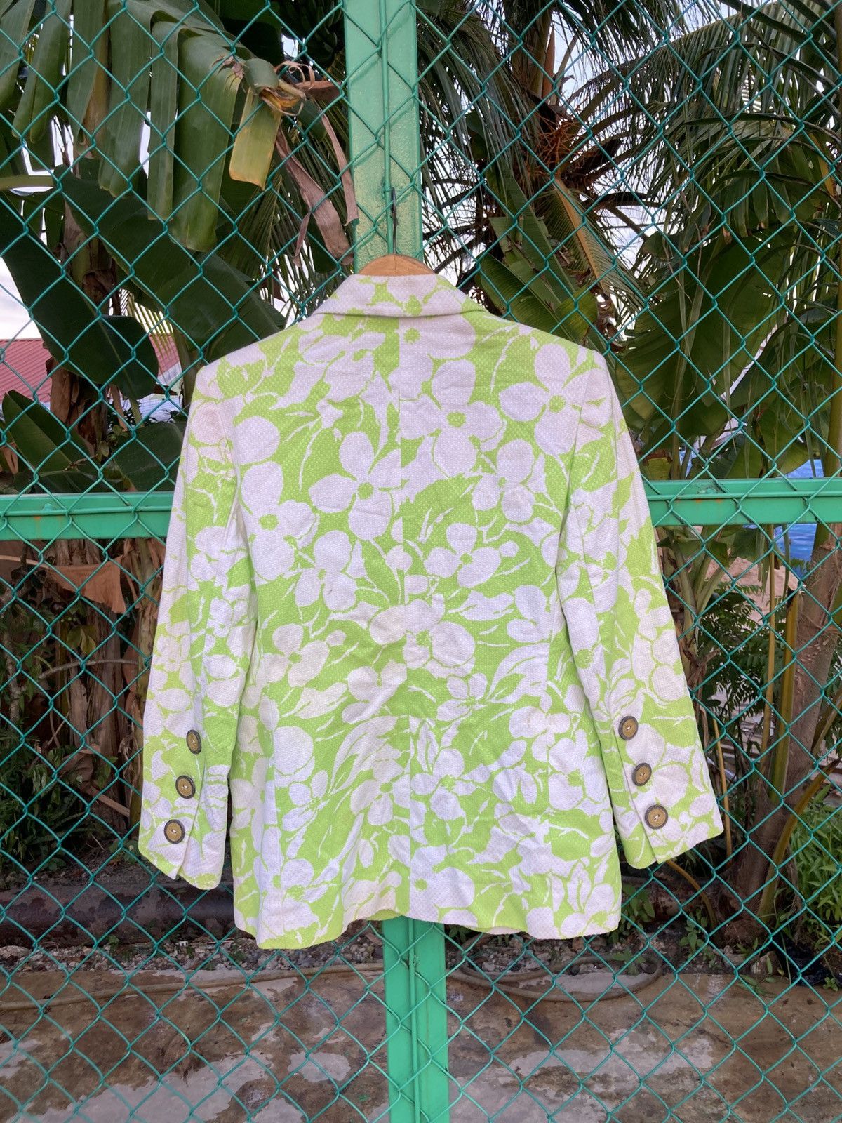Givenchy Vintage 80s/90s Givenchy Boutiques Floral Design Blazer Size M / US 6-8 / IT 42-44 - 2 Thumbnail