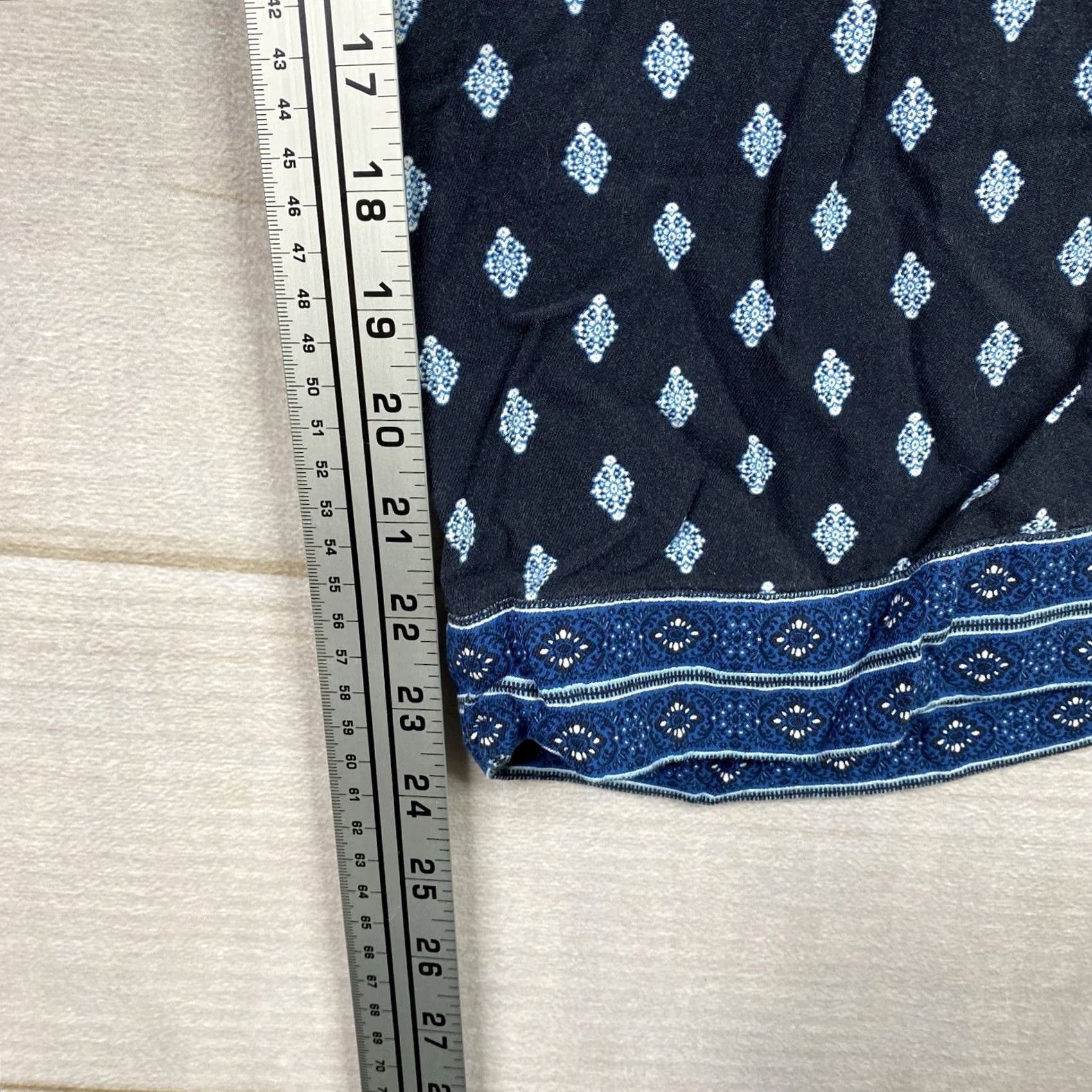 J. Jill J. Jill Pants Womens XS Blue Printed Bohemian Pull-On Elastic Waist Rayon Size 26" / US 2 / IT 38 - 5 Thumbnail