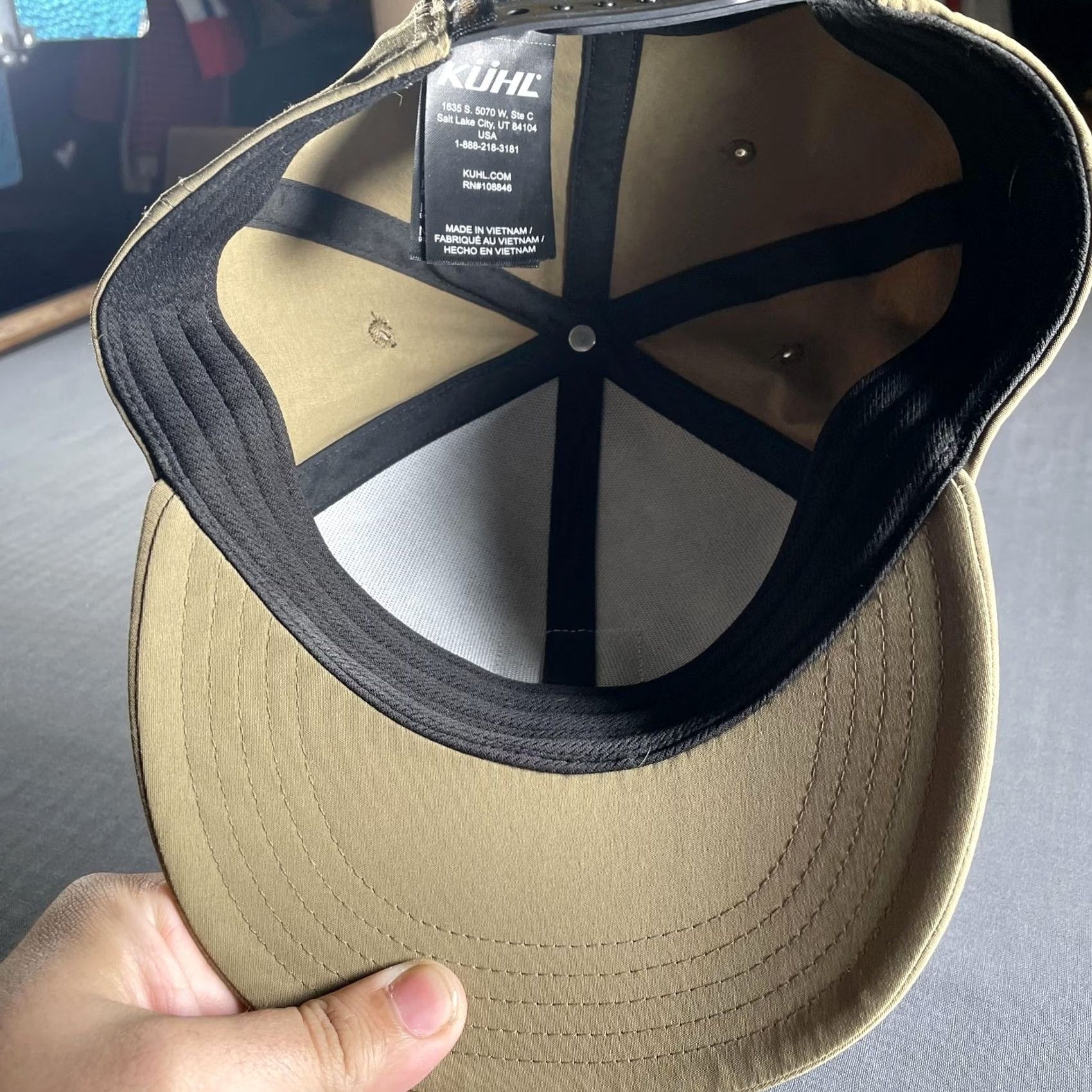Logo 7 Kuhl Hat Cap Snap Back Beige Nylon Stretch Outdoor Mens One Size Logo Patch Size ONE SIZE - 6 Thumbnail