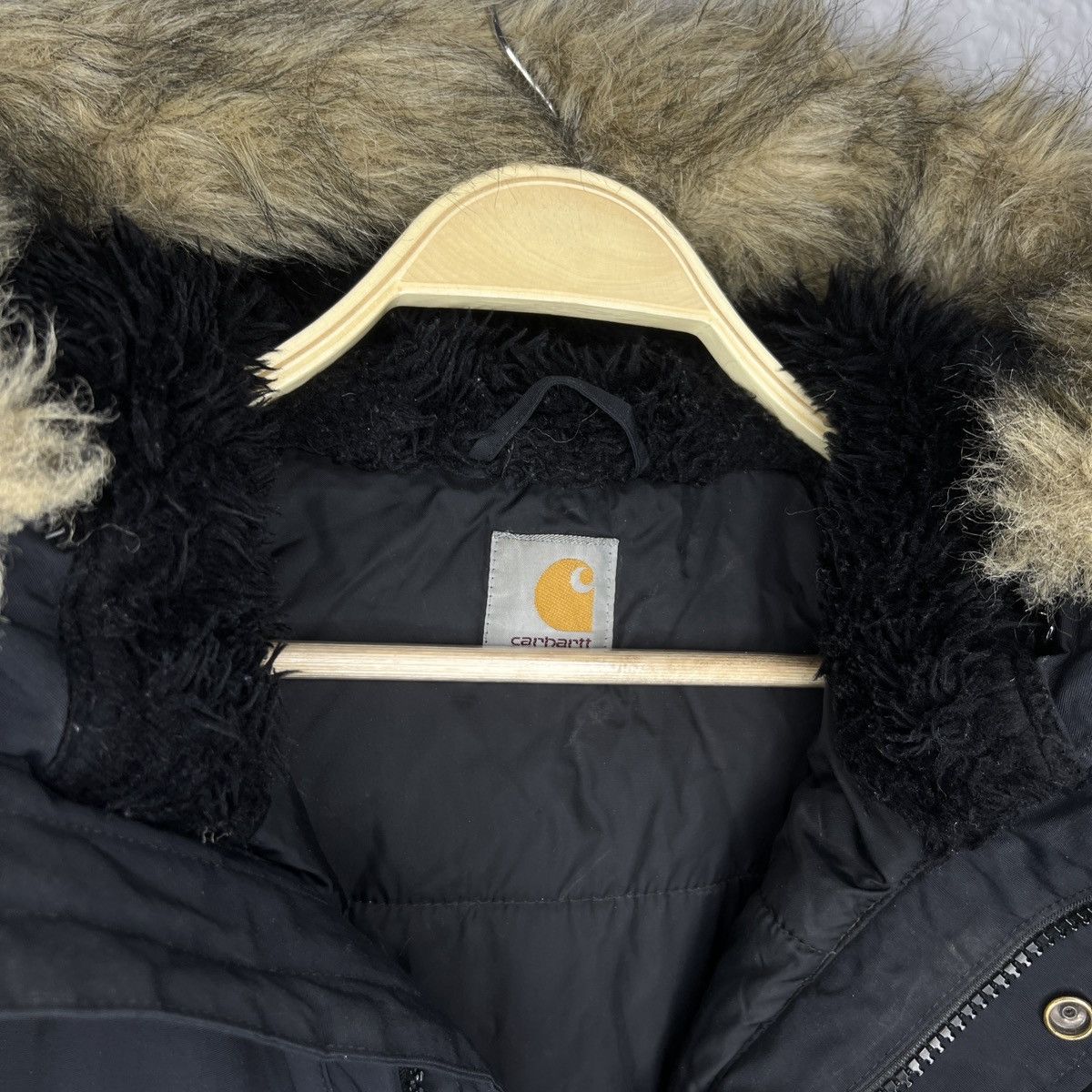 Carhartt Carhartt WiP Anchorage Parka Fur Winter Jacket Black Logo Size US M / EU 48-50 / 2 - 6 Thumbnail