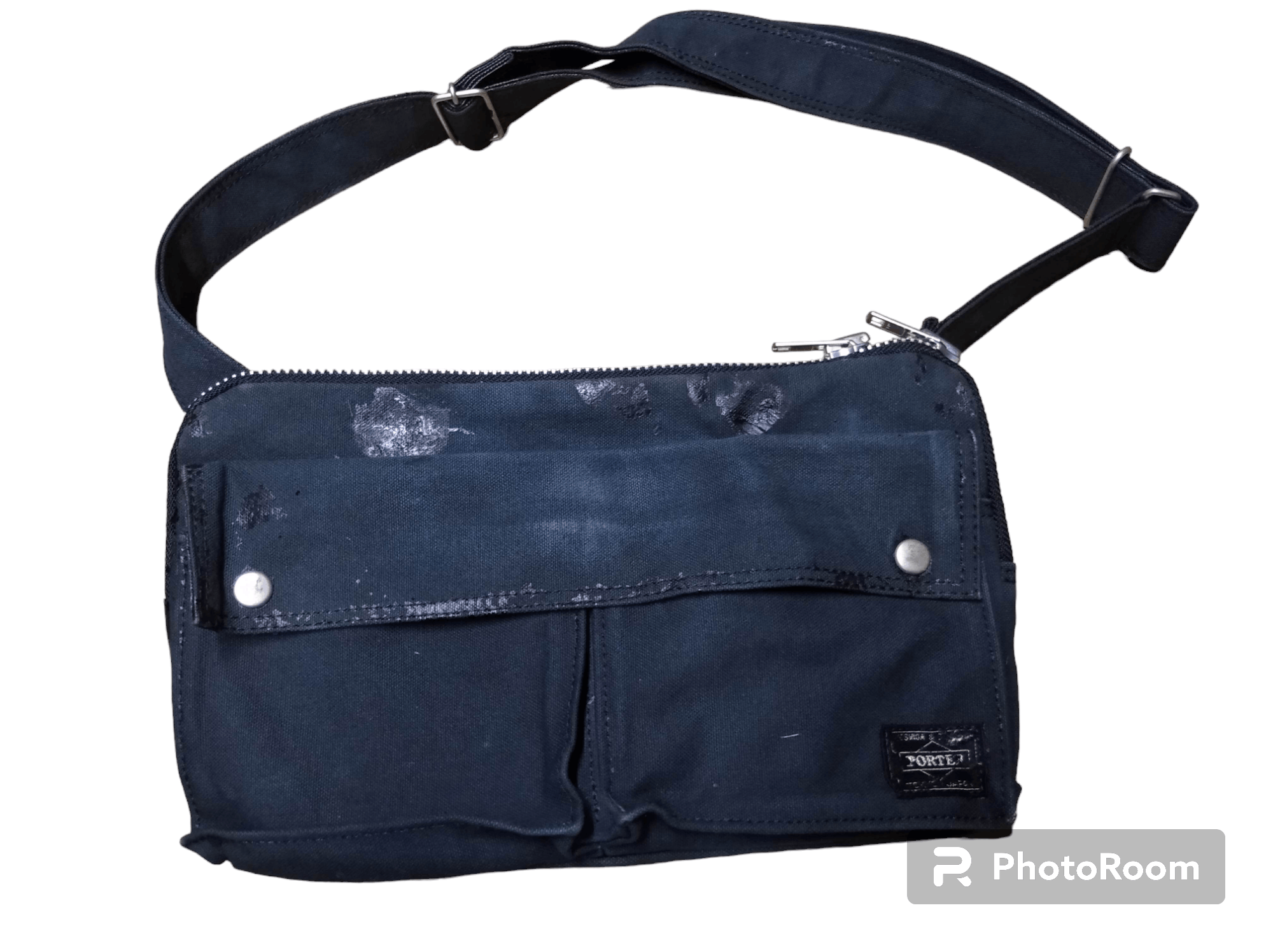 image of Head Porter x Porter Tokyo Yoshida Sling Bag in Black, Men's