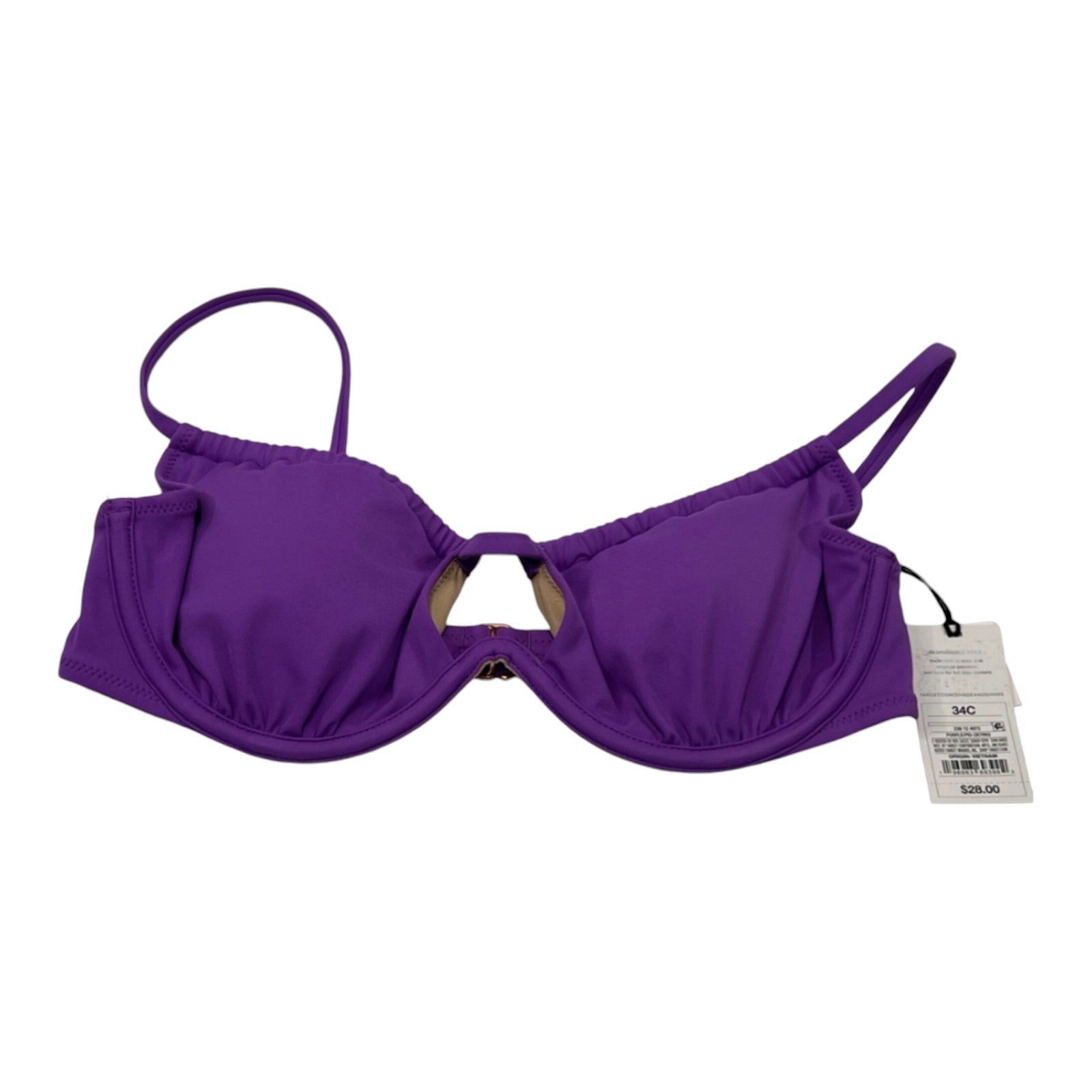 Other Shade & Shore - Women's Tunneled Neckline Underwire Bikini T Size ONE SIZE - 10 Thumbnail