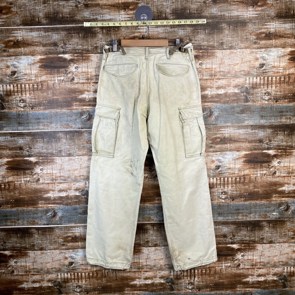 Japanese Brand DL Surplus White Cargo Multipocket Pants #C1218 Size US 29 - 15 Thumbnail
